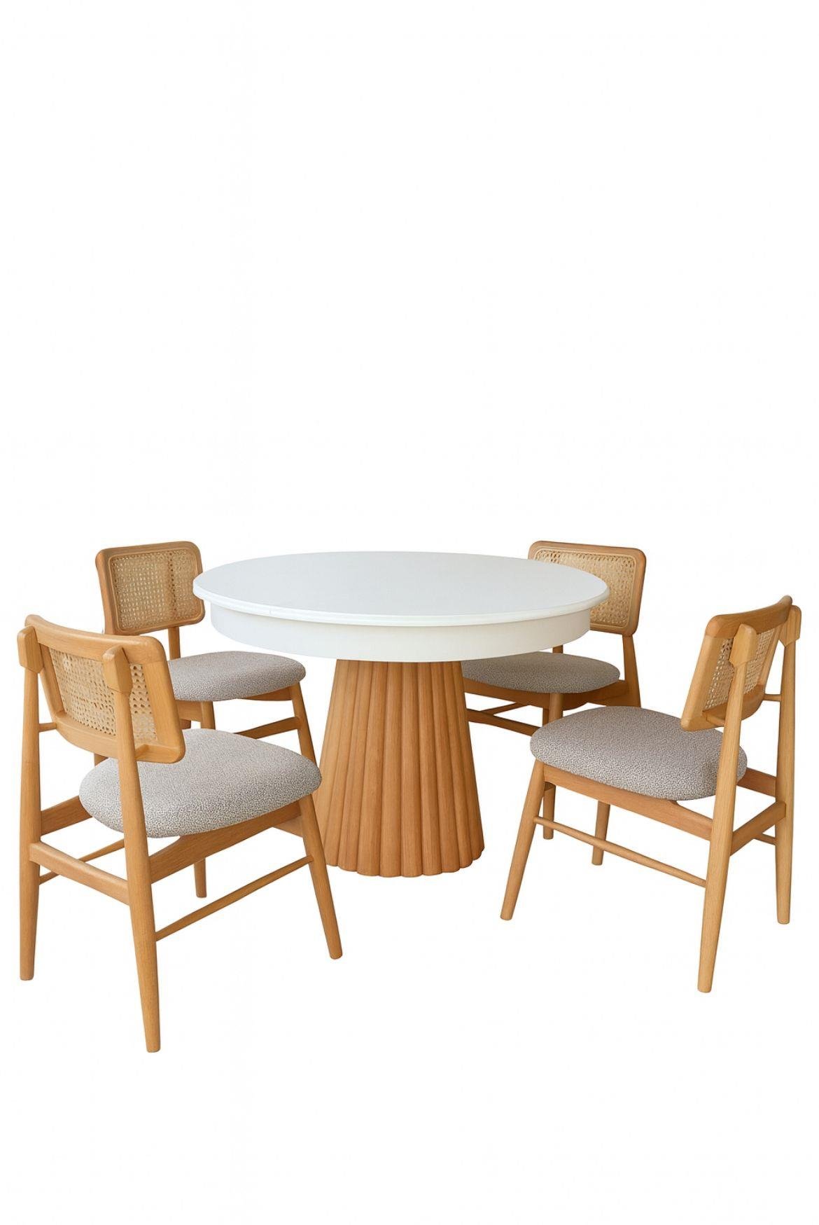 Ovalia Yuvarlak Açılır Masa Takımı