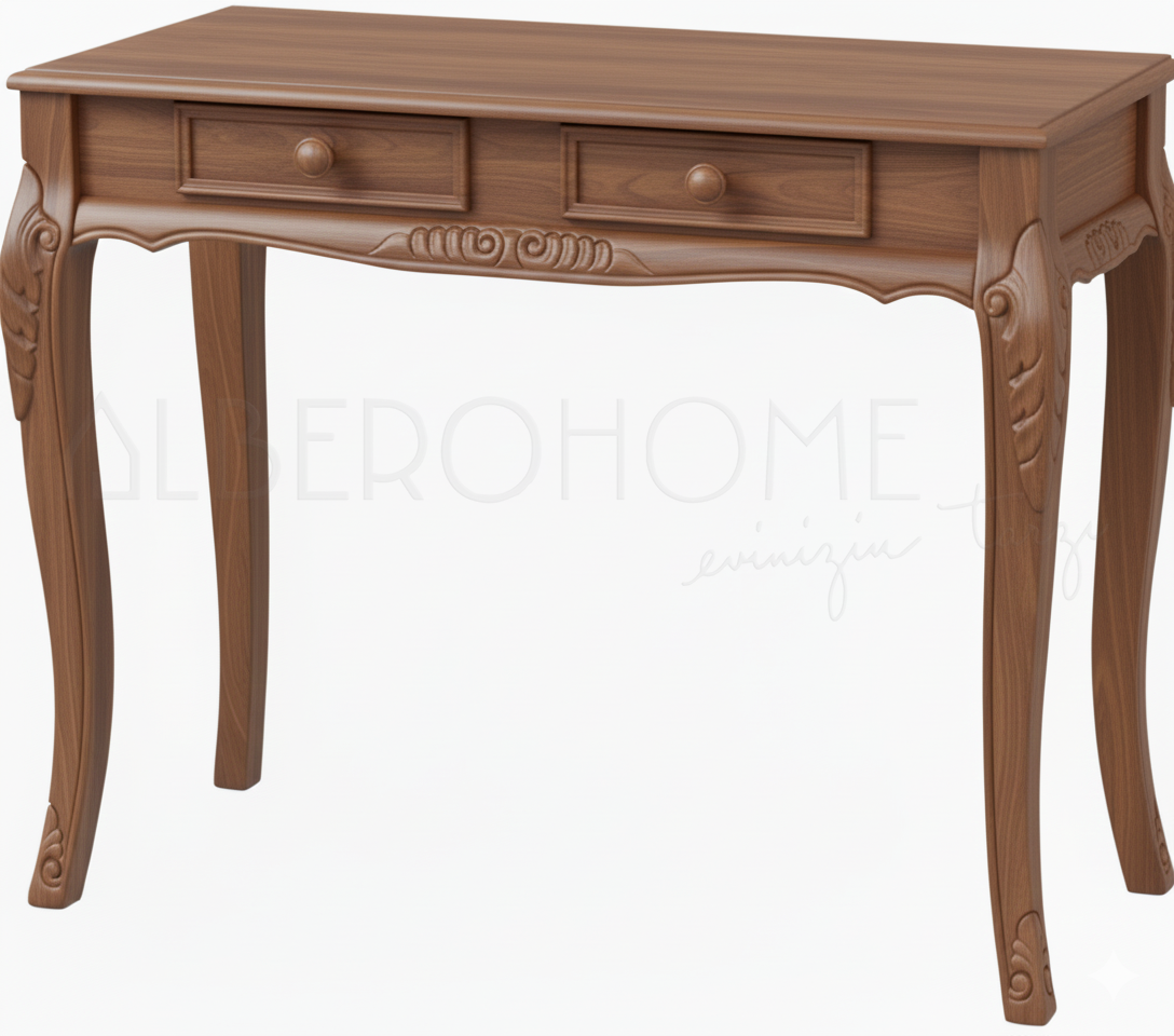 Paris El Oyması Ahşap Rustik Dresuar 100 Cm – Country Tasarım