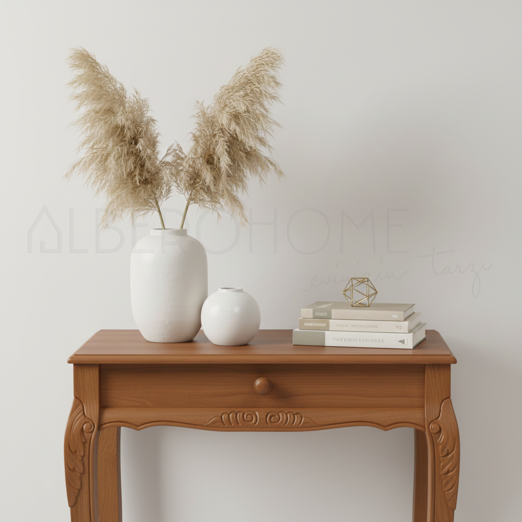 Paris El Oyması Ahşap Rustik Dresuar 80 Cm – Country Tasarım