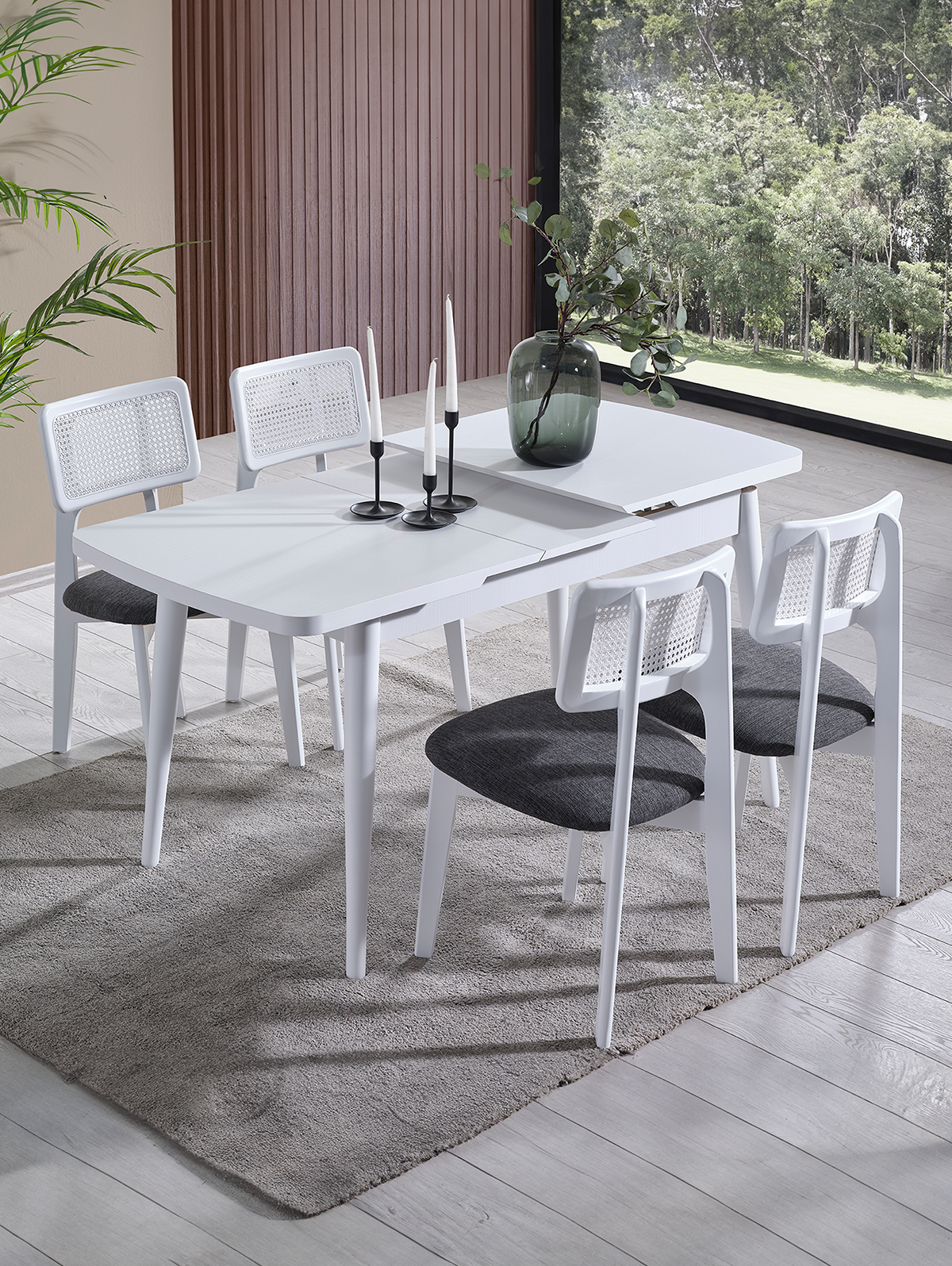 Parla Çizilmez Beyaz Masa Takımı