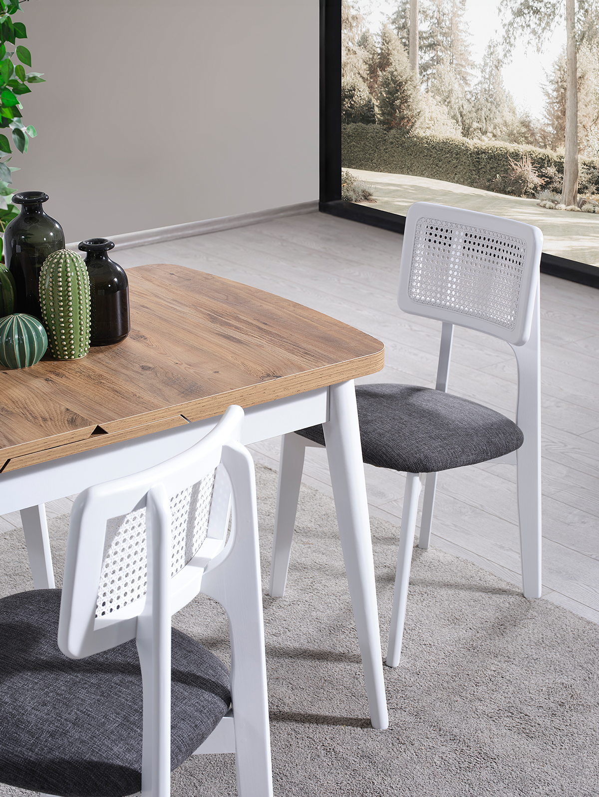 Parla Çizilmez  Meşe Masa Takımı