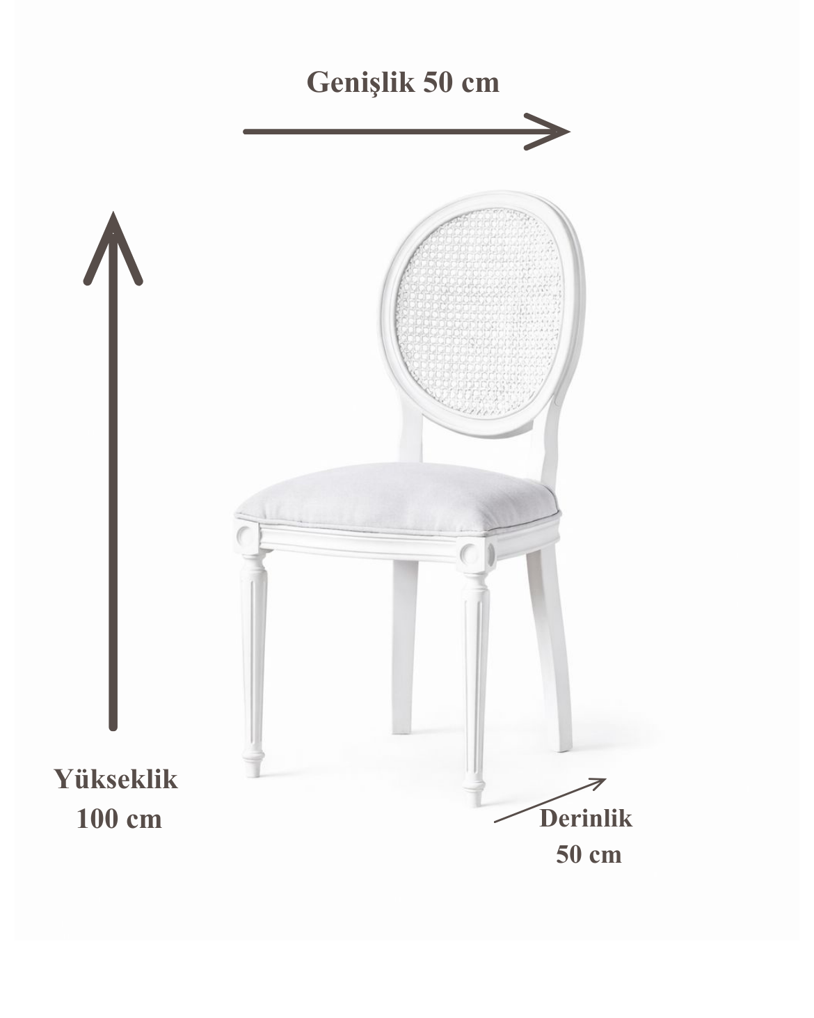 Pissenlit Doğal Ahşap Kayın Beyaz Renk Hazeranlı Sandalye Detaylı İşçilik Modern Şık Tasarım