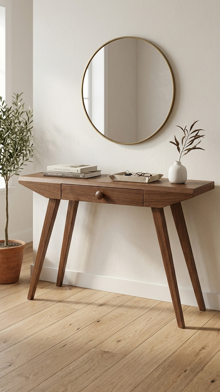 Poli Meşe Dresuar 120 cm – Modern Ahşap Dresuar | Alberohome