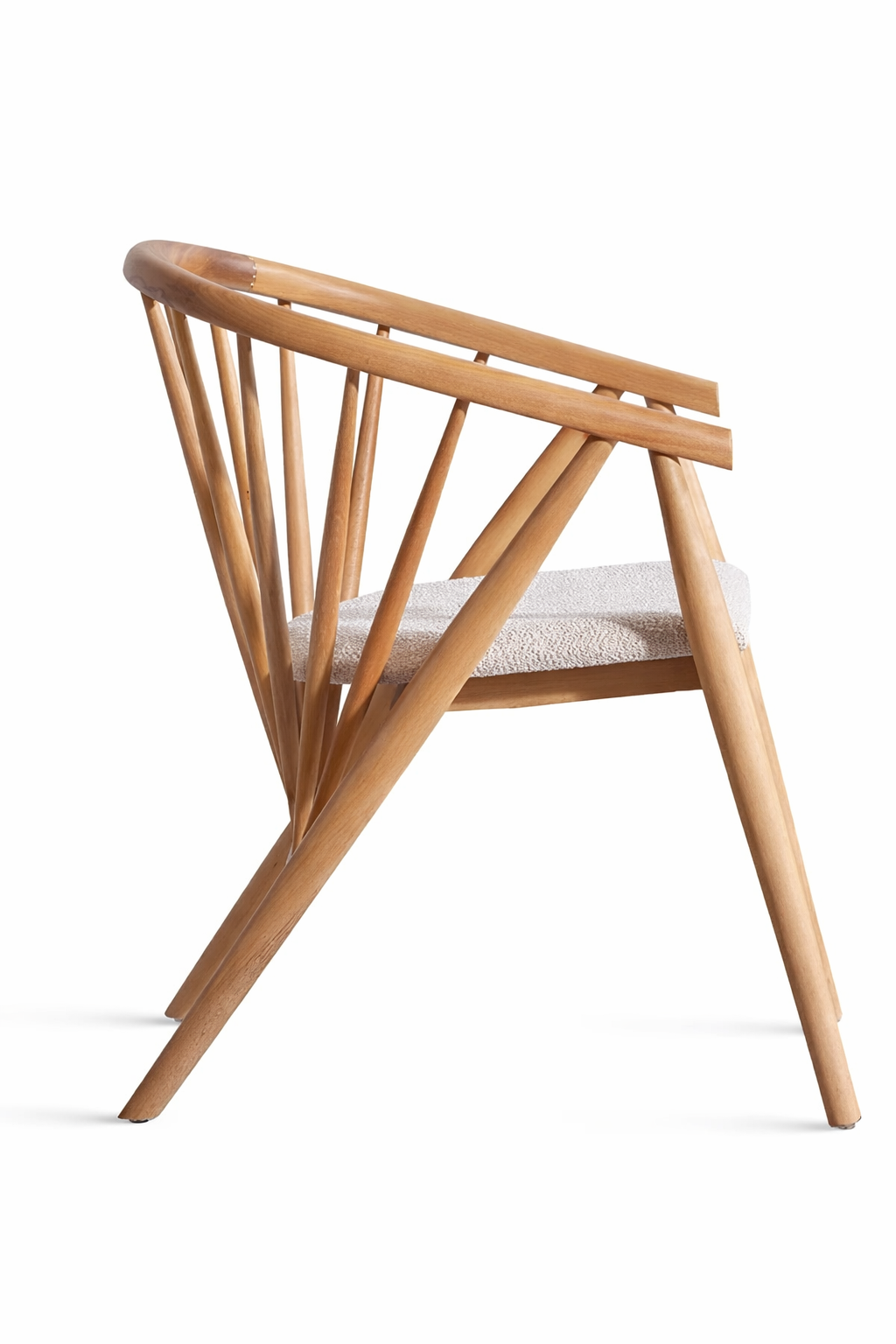 Rizoma Natural Ahşap Kayın Sandalye Detaylı İşçilik Modern Şık Tasarım