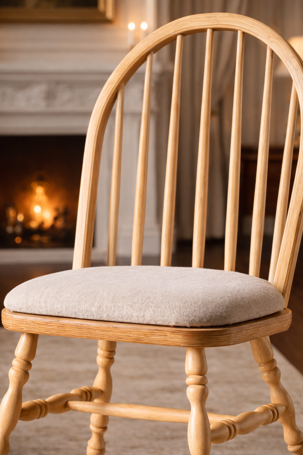 Rodop Natural Ahşap Kayın Sandalye Detaylı İşçilik Modern Şık Tasarım (4 Adet)