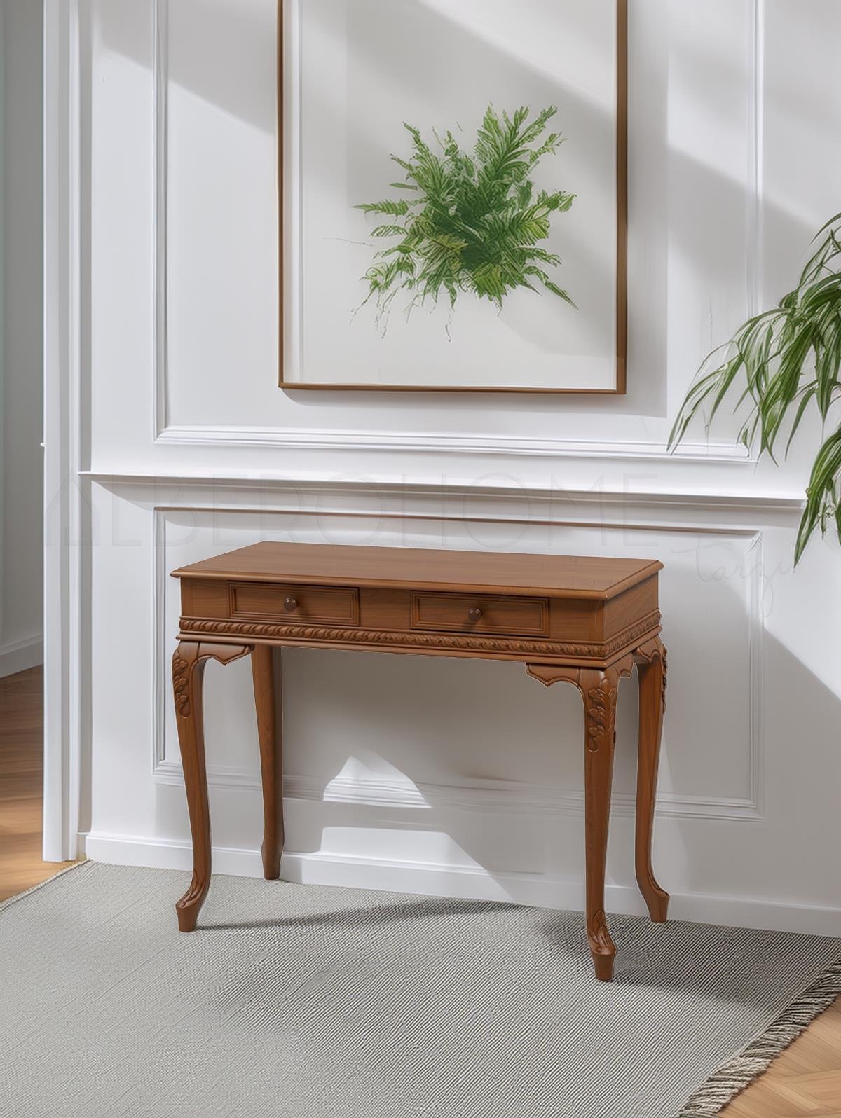 Rosa El Oyması Ahşap Lükens Dresuar 100 Cm – Country Tasarım