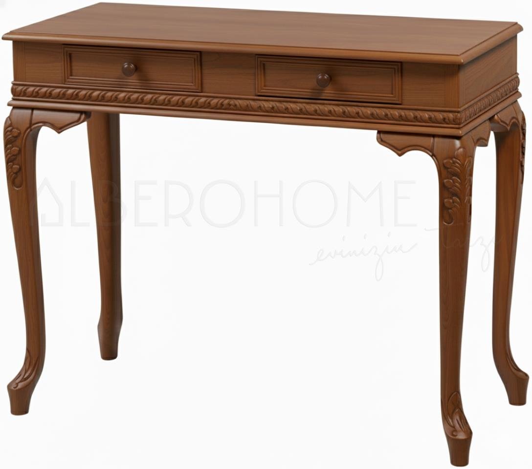 Rosa El Oyması Ahşap Lükens Dresuar 100 Cm – Country Tasarım