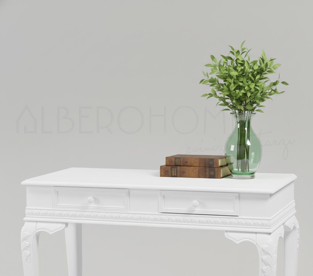 Rosa El Oyması Ahşap Lükens Dresuar 100 Cm – Country Tasarım