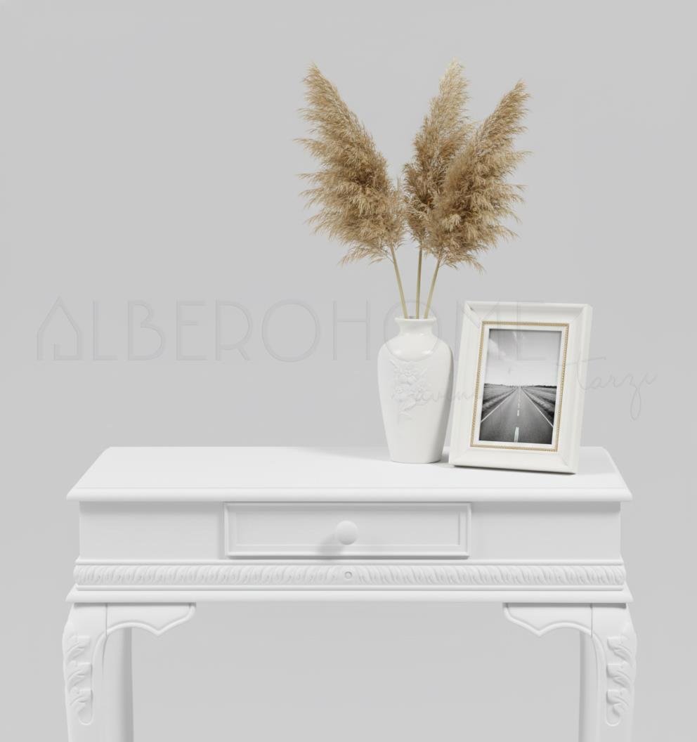 Rosa El Oyması Ahşap Lükens Dresuar 80 Cm – Country Tasarım