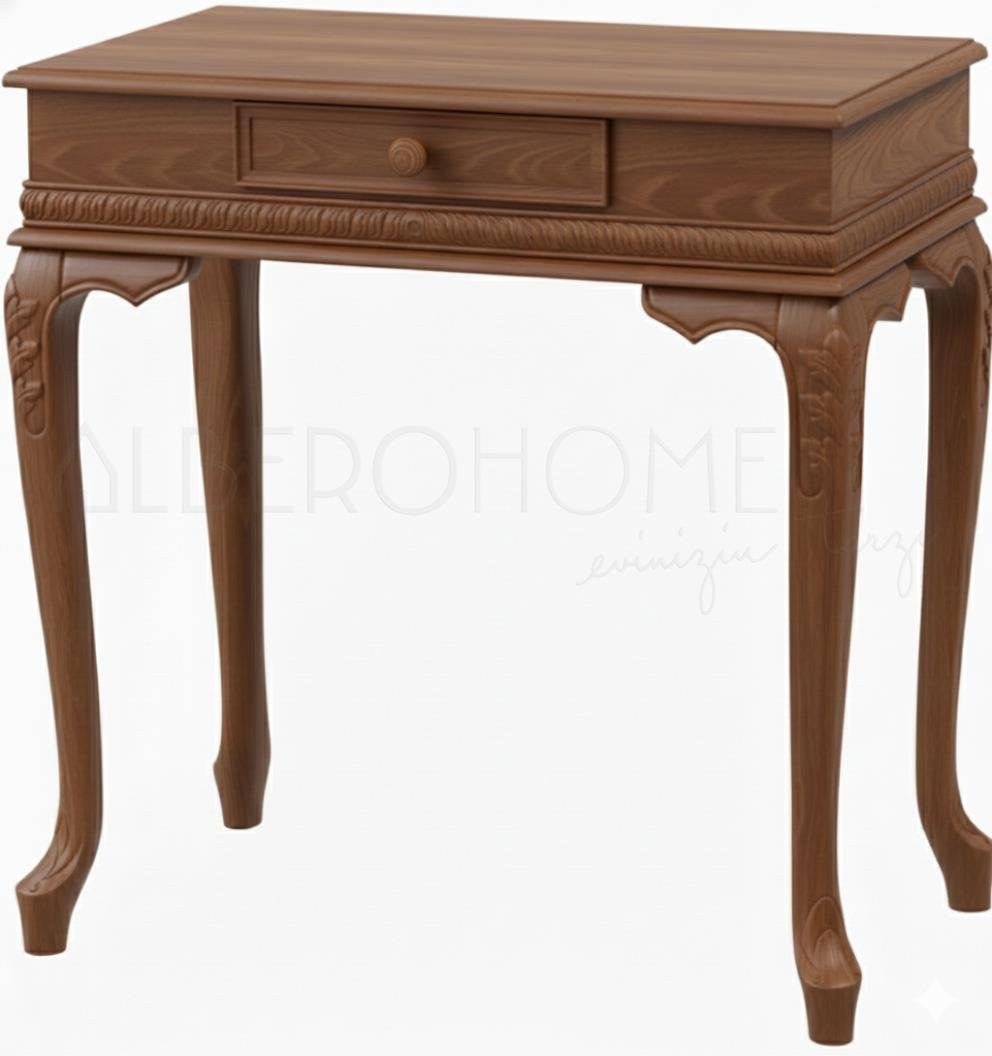 Rosa El Oyması Ahşap Lükens Dresuar 80 Cm – Country Tasarım