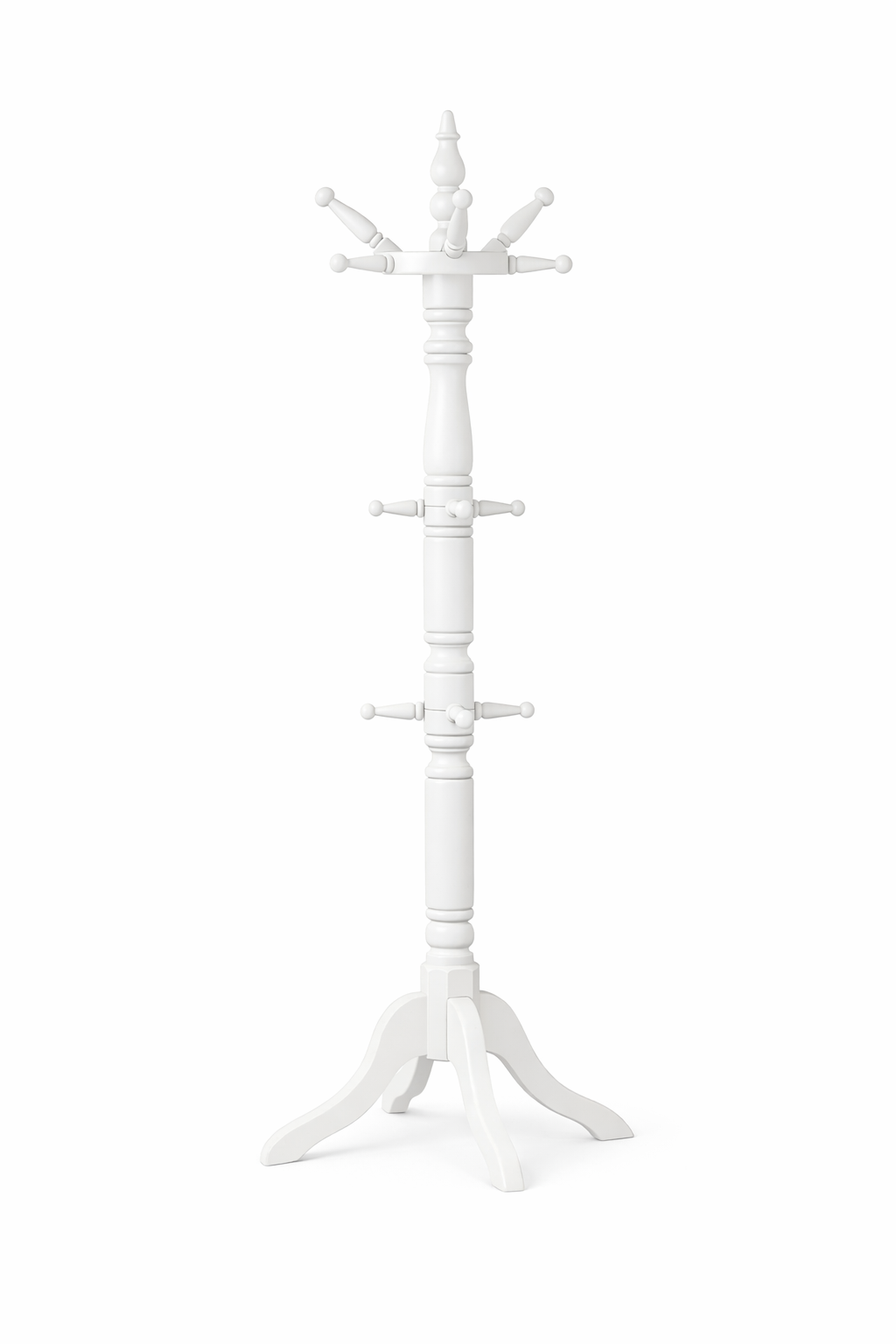 Torna Gövdeli Ahşap Askılık – Ayaklı Portmanto ve Antre Askısı – 176 cm