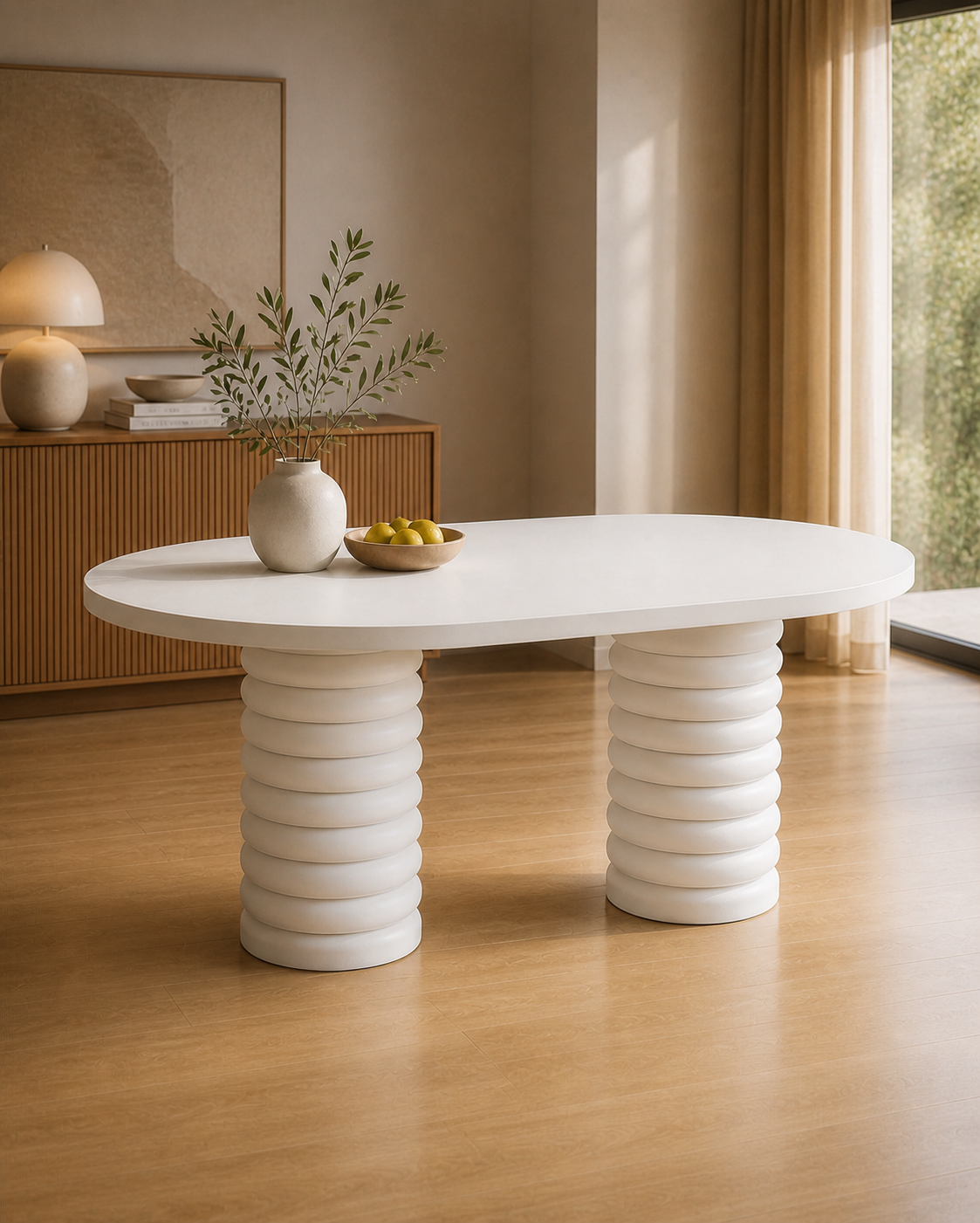 Valerion Prime Oval Ahşap Yemek Masası