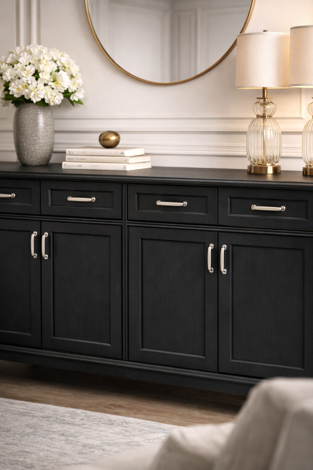 Vera Ahşap Konsol – Kapaklı ve Çekmeceli Salon Konsolu – 145 × 46 × 95 cm