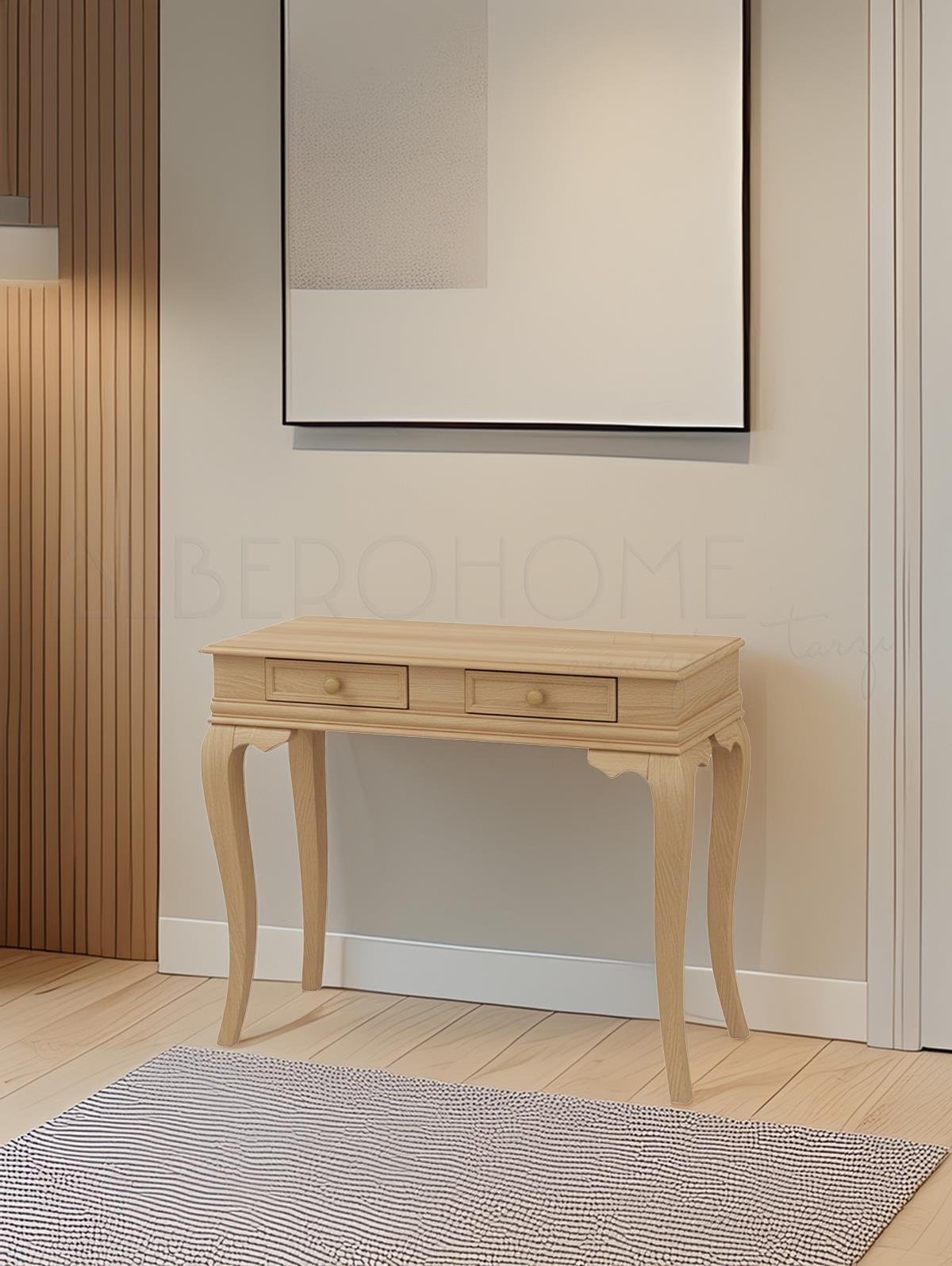 Vera Doğal Ahşap Dresuar 100 Cm – Rustik Country Tasarım