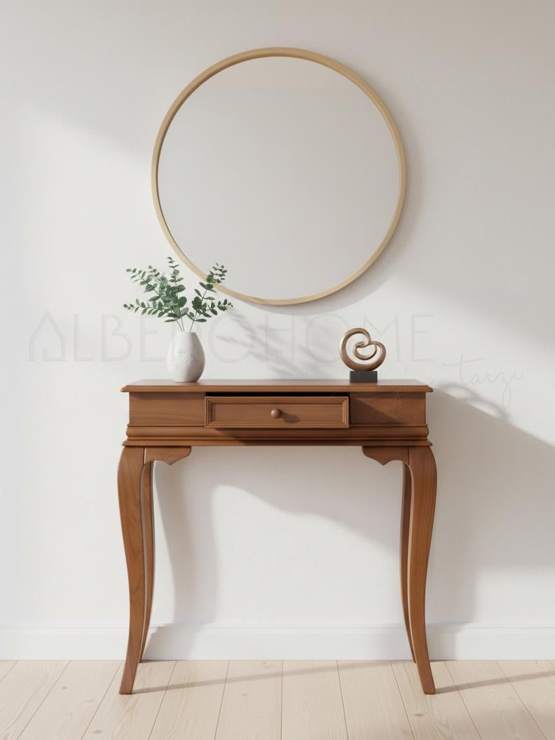 Vera Doğal Ahşap Dresuar 80 Cm – Rustik Country Tasarım