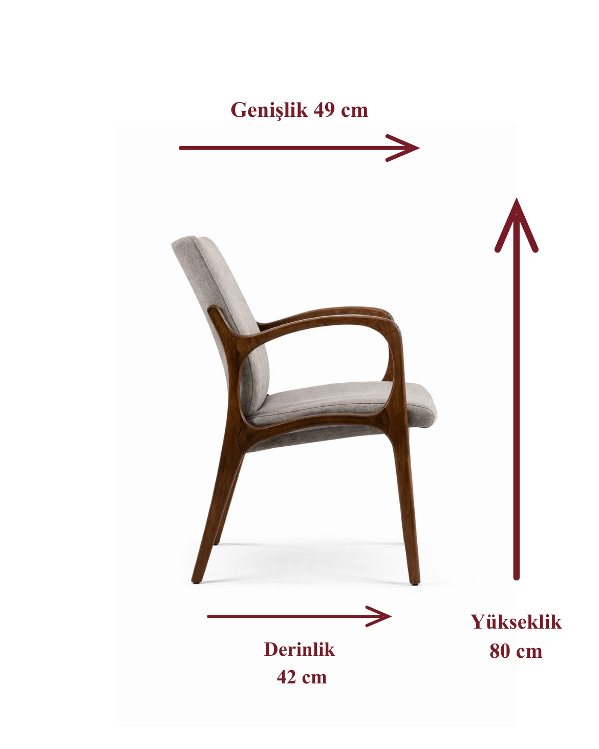Vesta Doğal Ahşap Döşemeli Ceviz Kolçaklı Sandalye El İşçiliği Bohem İskandinav Tasarım