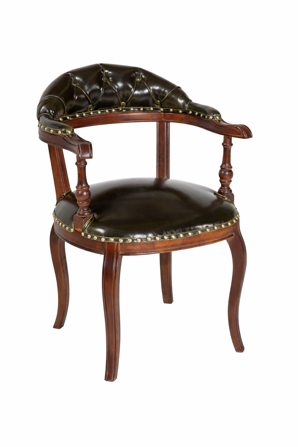 Vİctoria Natural Ahşap Ceviz Renk Kayın Sandalye Suni Deri Döşemeli Detaylı İşçilik Modern Şık Tasarım