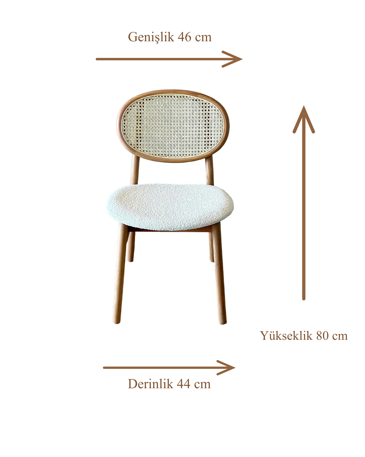 Violet Natural Ahşap Hazeranlı Kayın Sandalye Detaylı İşçilik Modern Şık Tasarım 