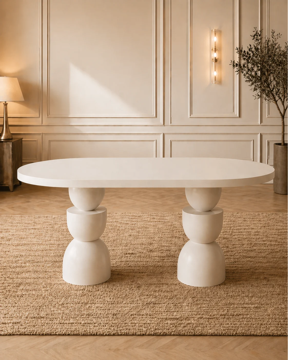 Vionra Oval Ahşap Yemek Masası