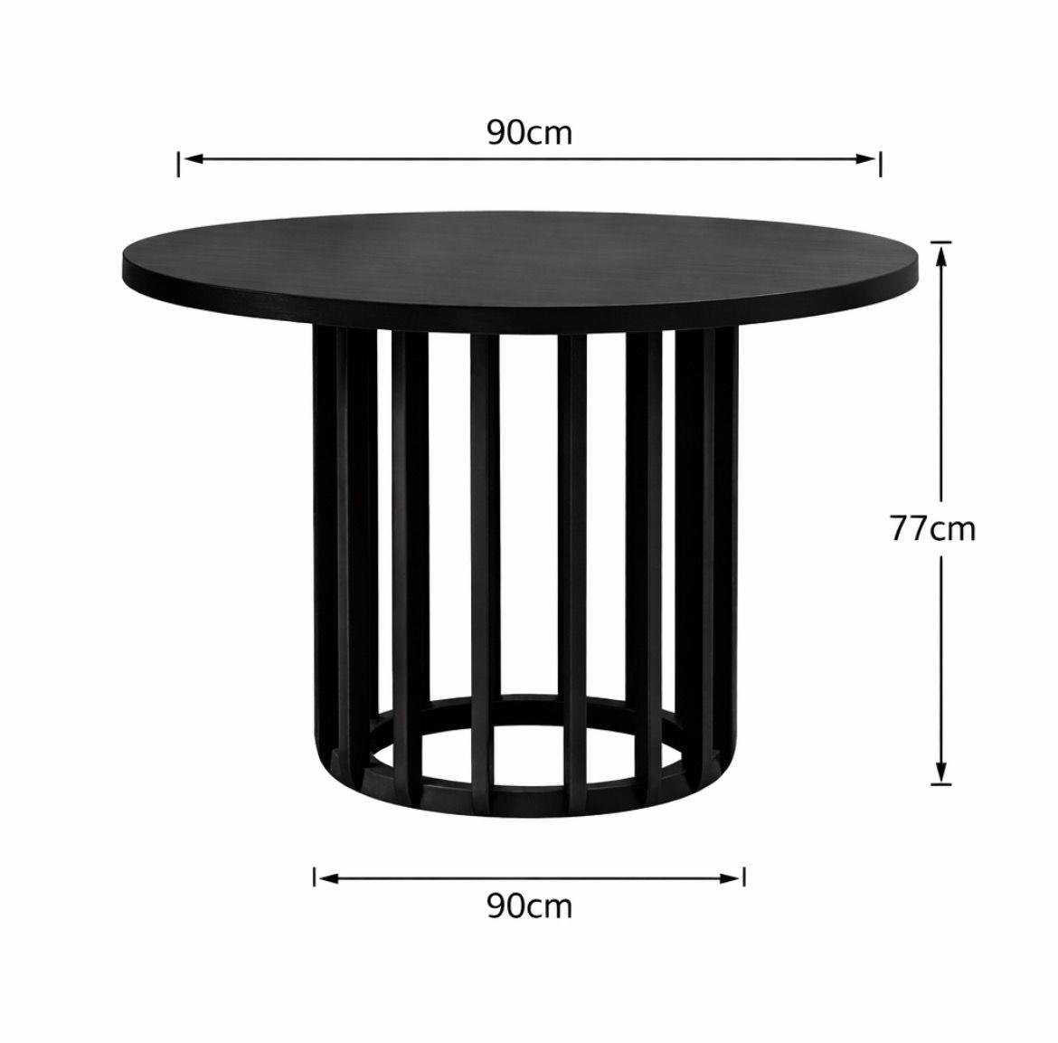 Yuvarlak Masa 100 cm | Salon ve Yemek Odası İçin Ahşap Masa