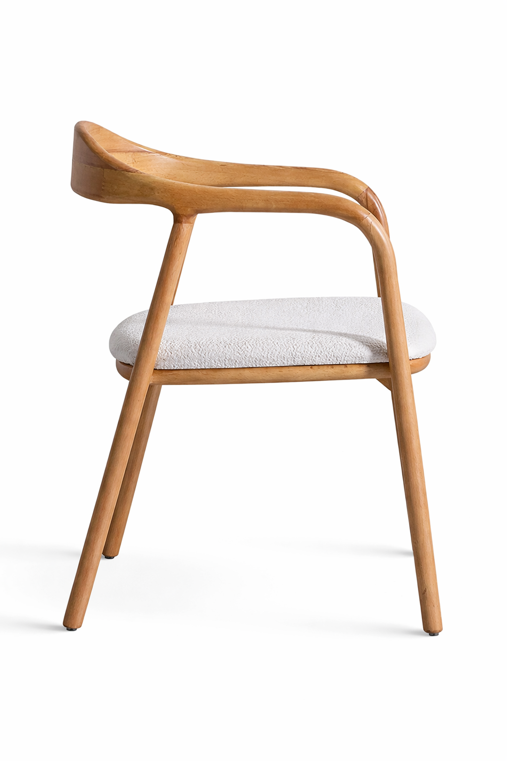 Zen Natural Kayın Ahşap Kolçaklı Sandalye Detaylı İşçilik Modern Şık Tasarım