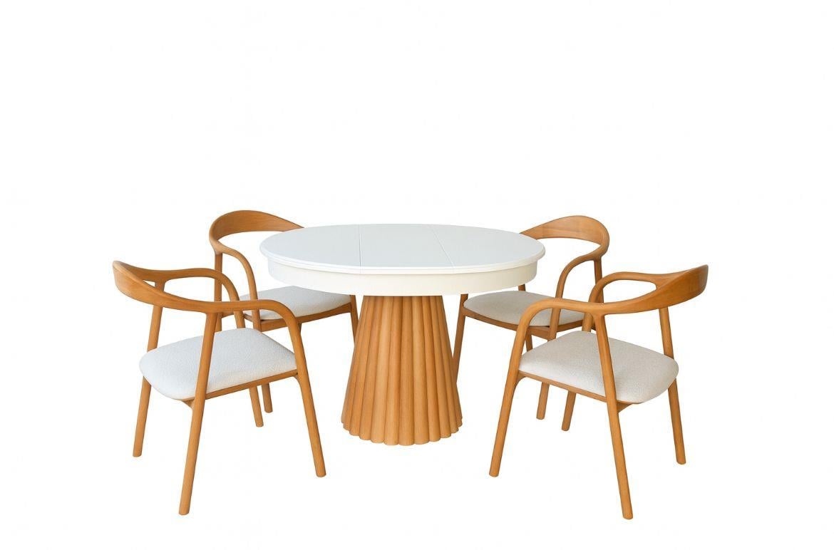 Zenora Yuvarlak Açılır Masa Takımı