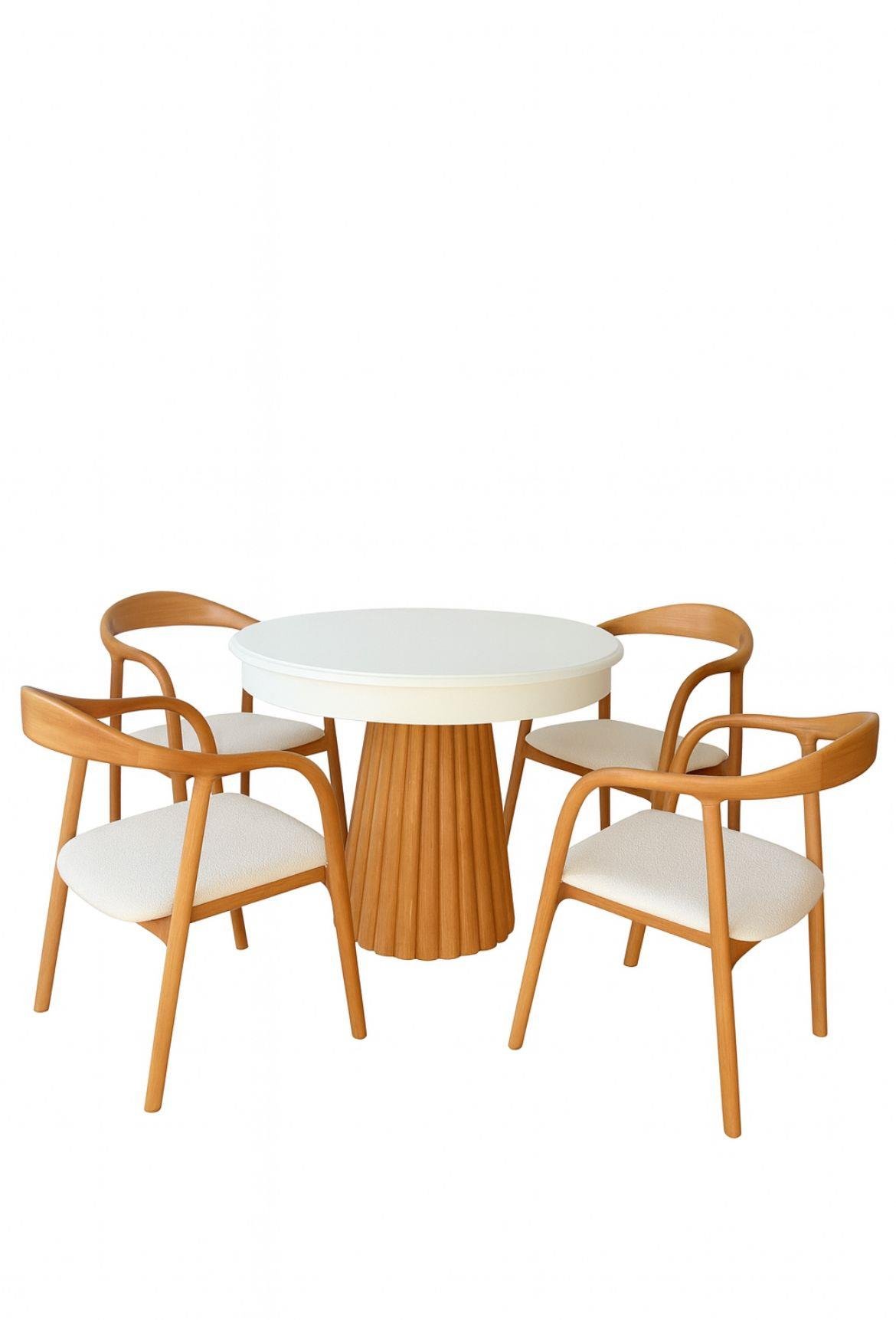 Zenora Yuvarlak Açılır Masa Takımı