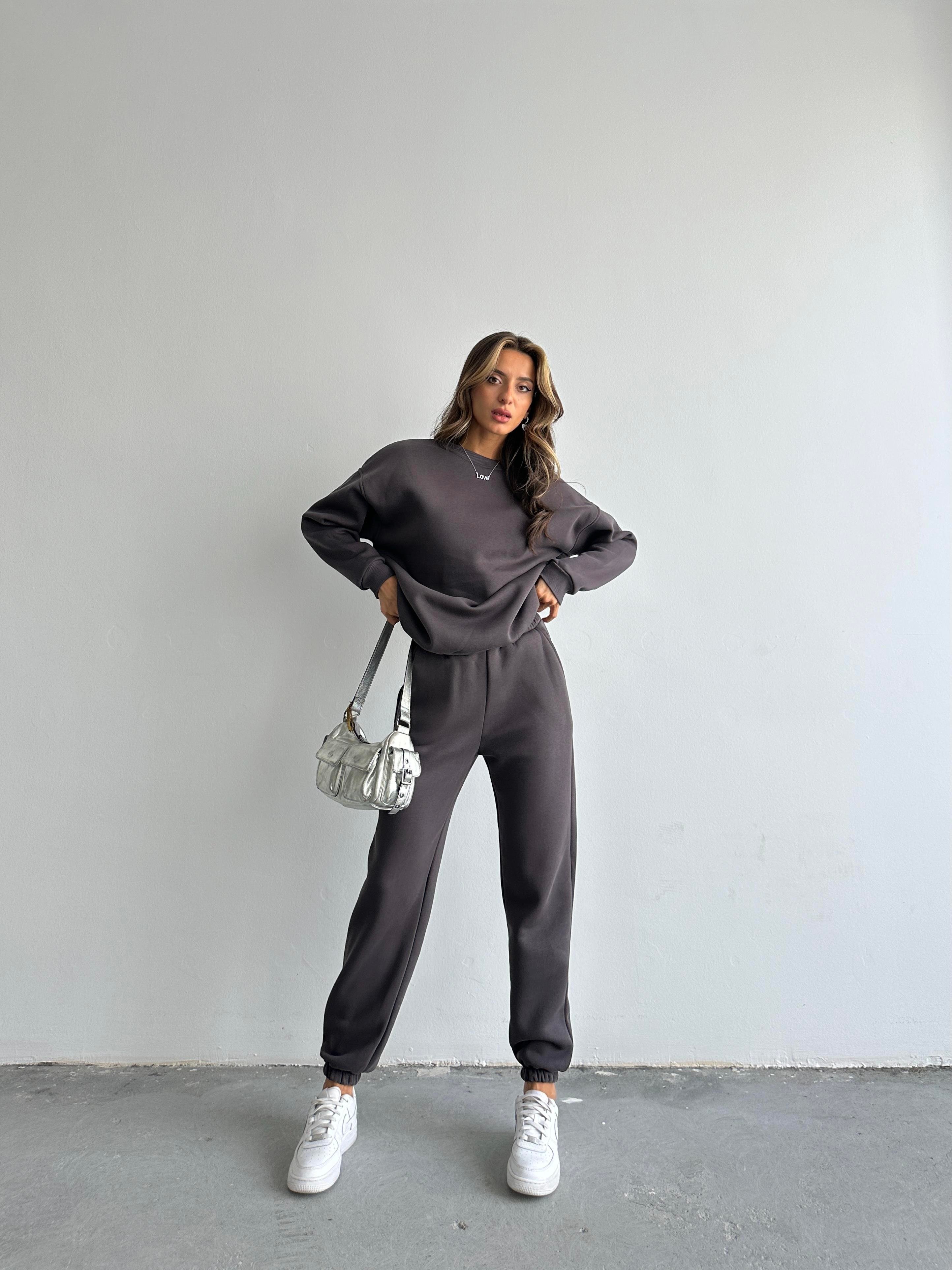Danna Oversize Antrasit Eşofman Takımı