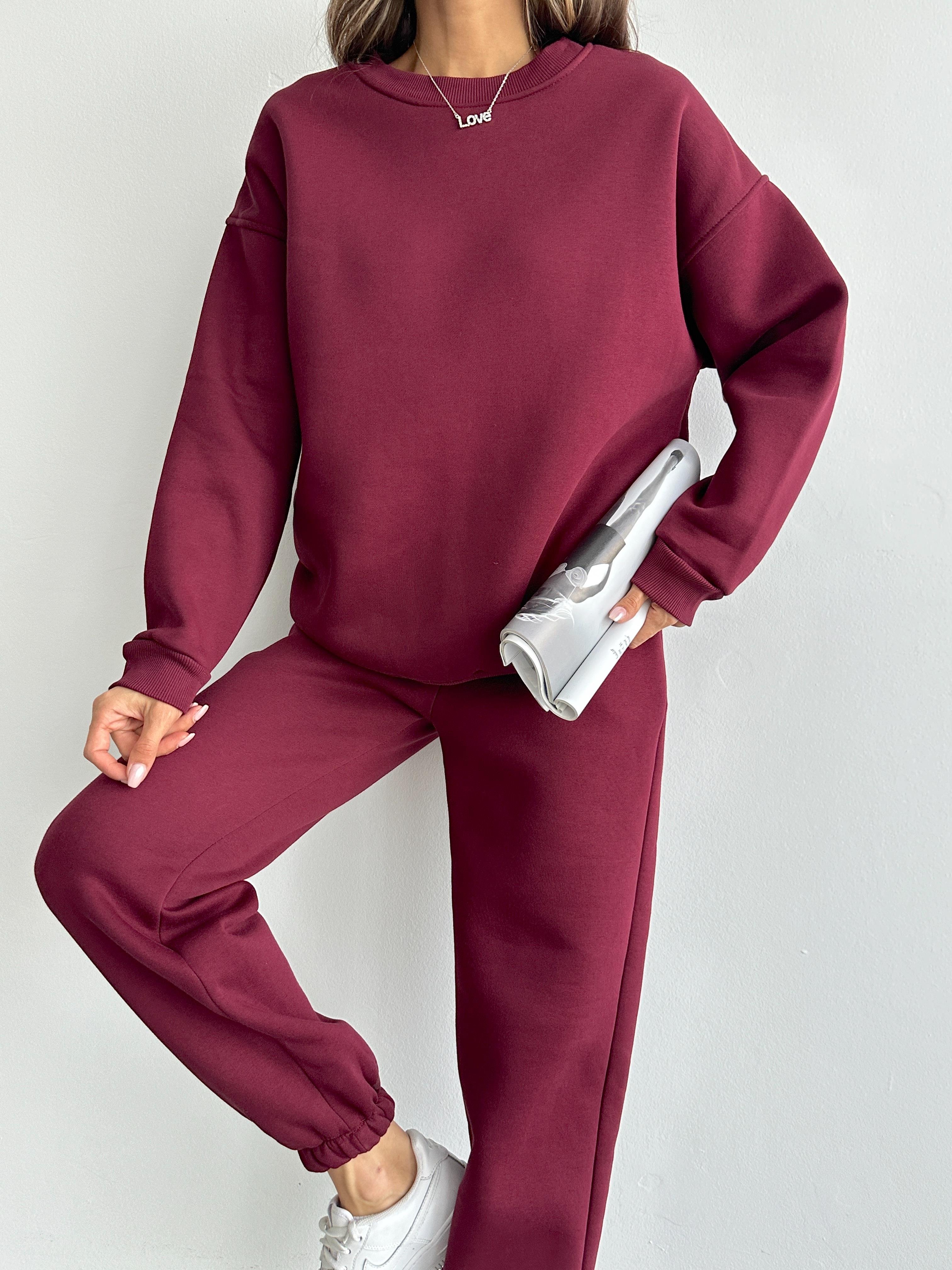 Danna Oversize Bordo Eşofman Takımı