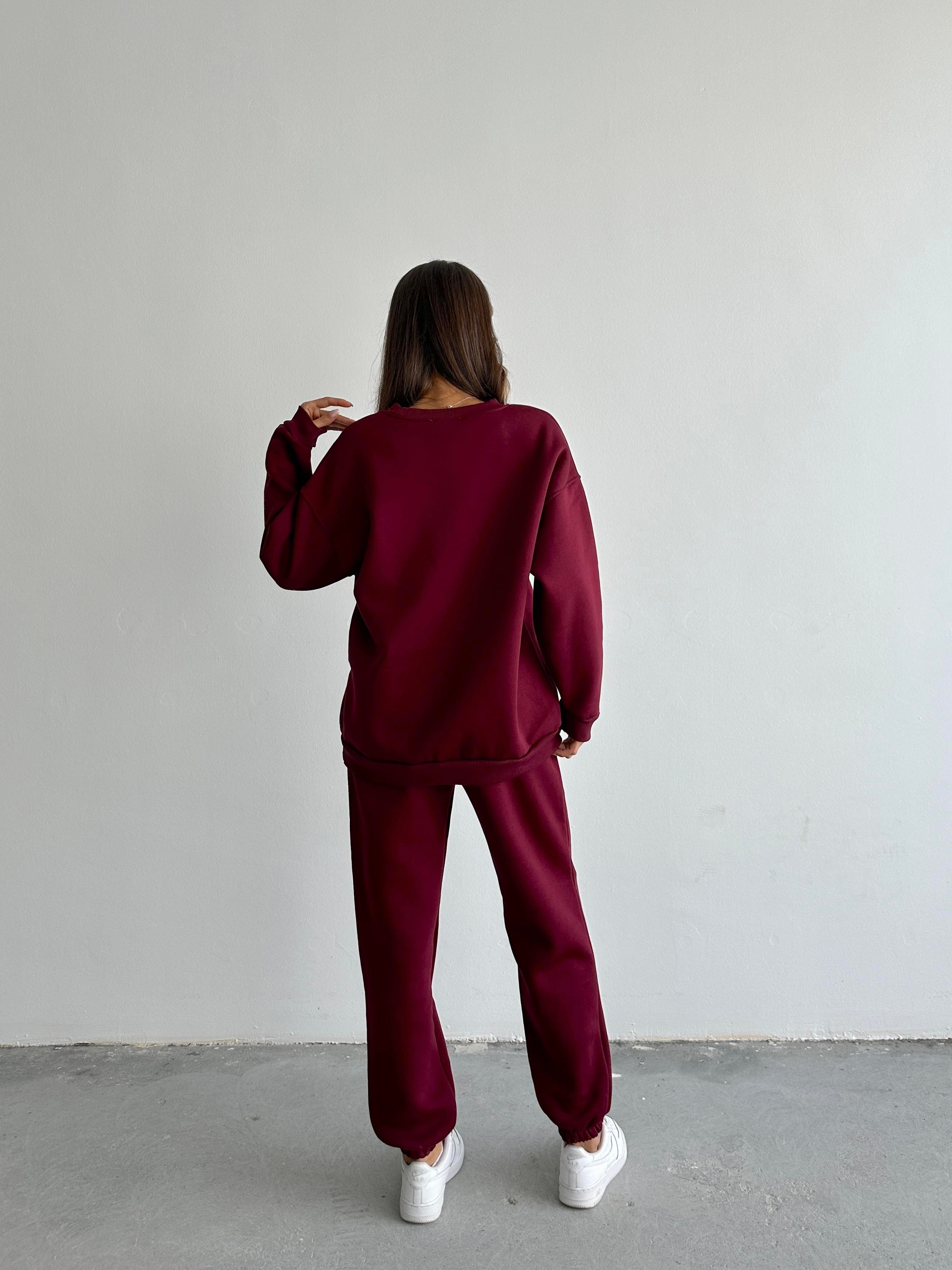 Danna Oversize Bordo Eşofman Takımı