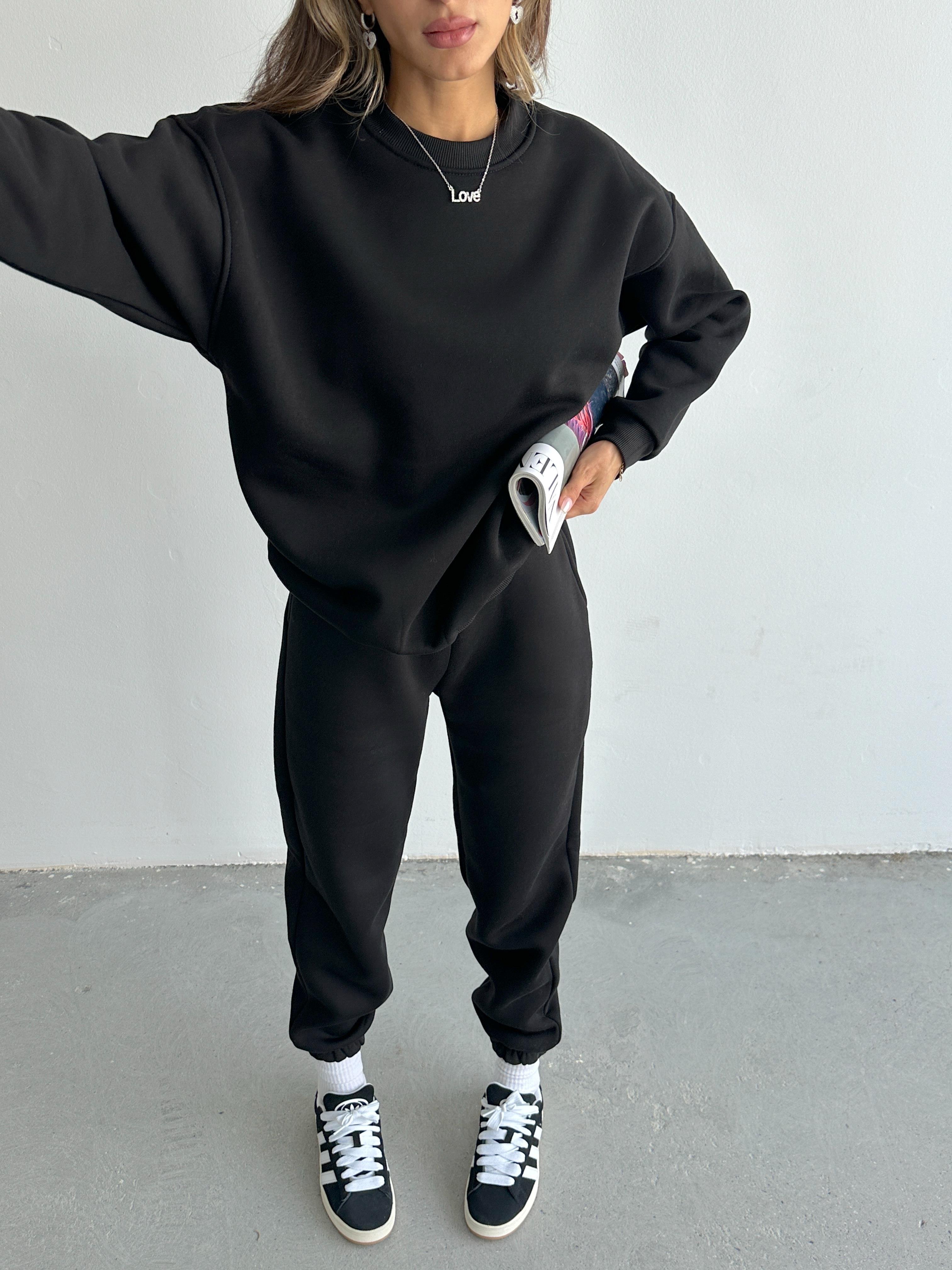 Danna Oversize Siyah Eşofman Takımı