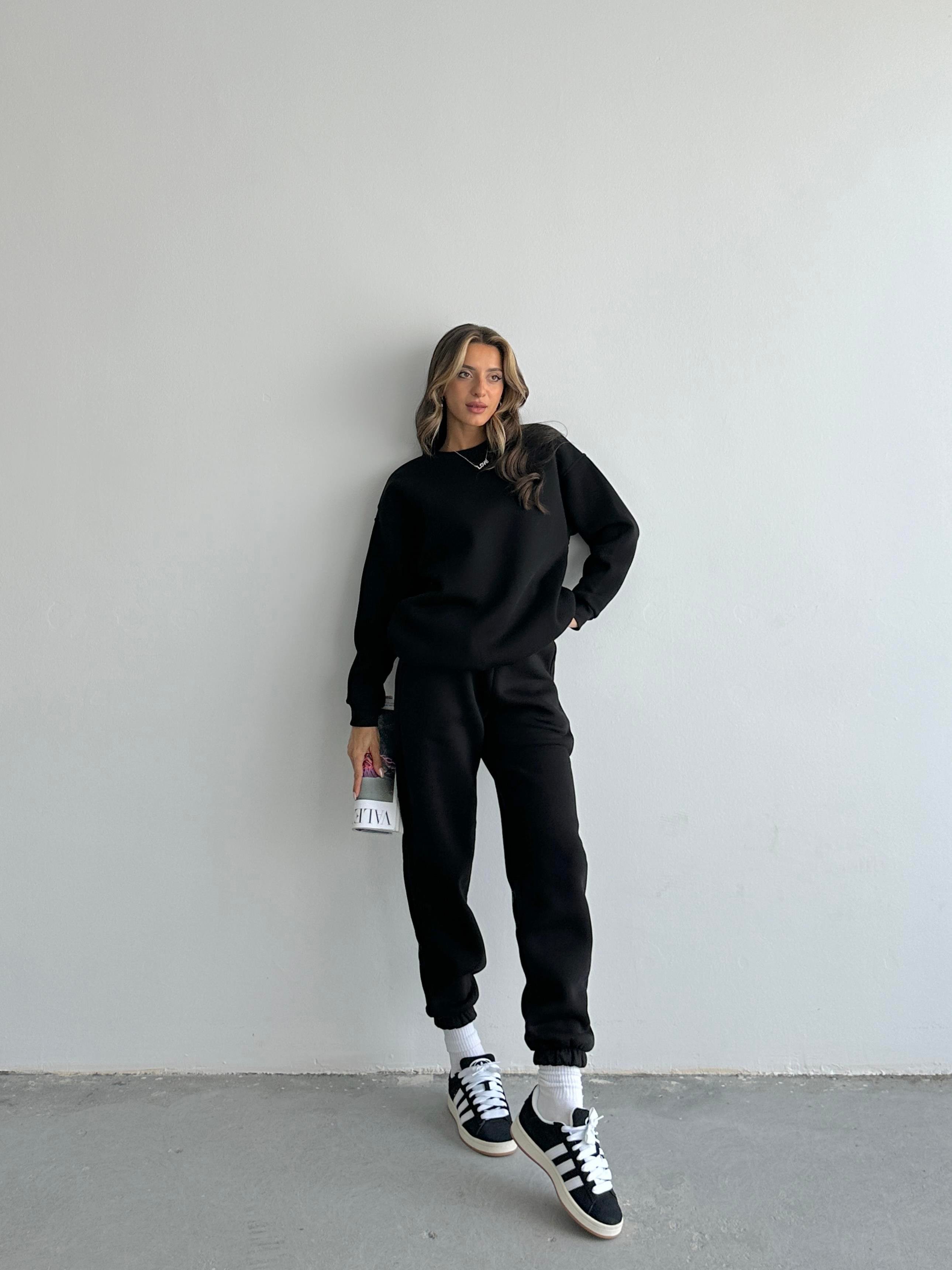Danna Oversize Siyah Eşofman Takımı