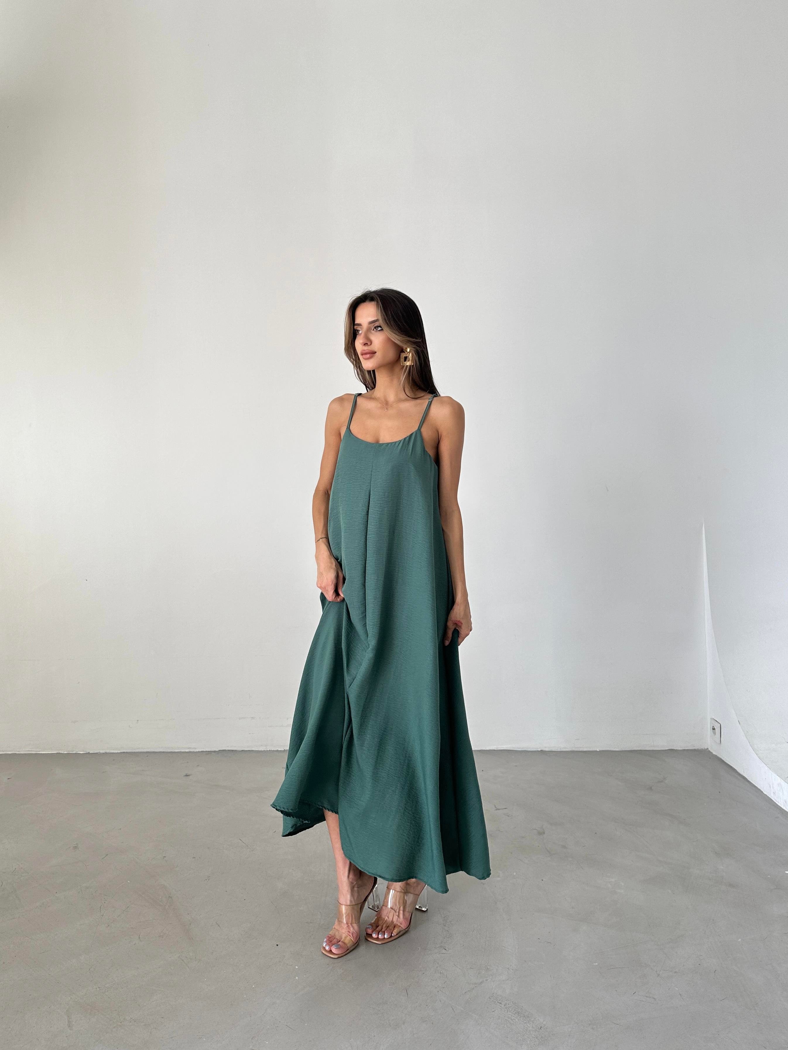 İnce Askılı Benetton Elbise