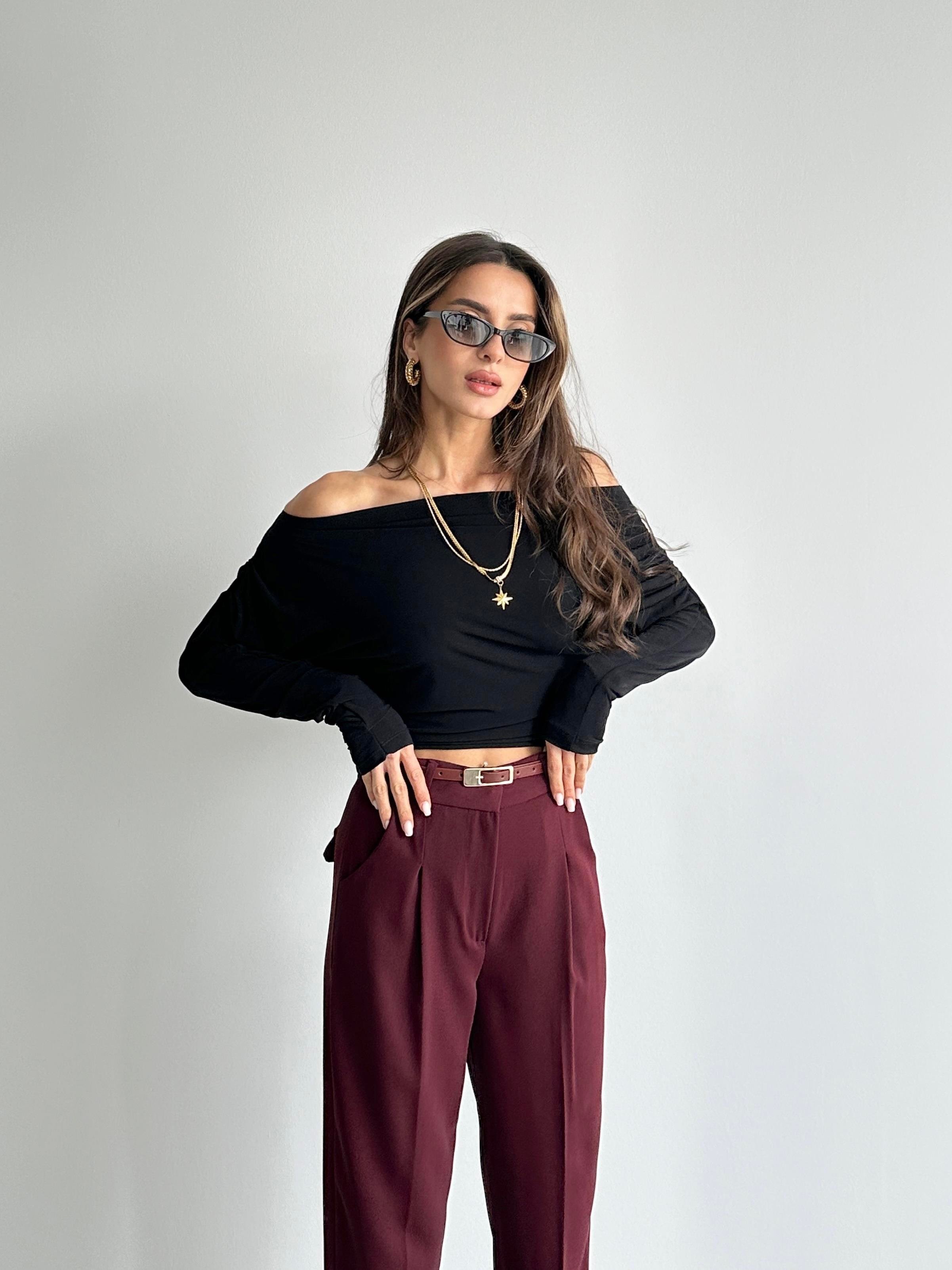 Premium Bordo Havuç Pantolon