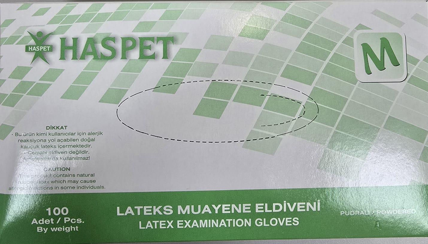 HASPET LATEKS MUAYENE ELDİVENİ L BEDEN 100'LÜ