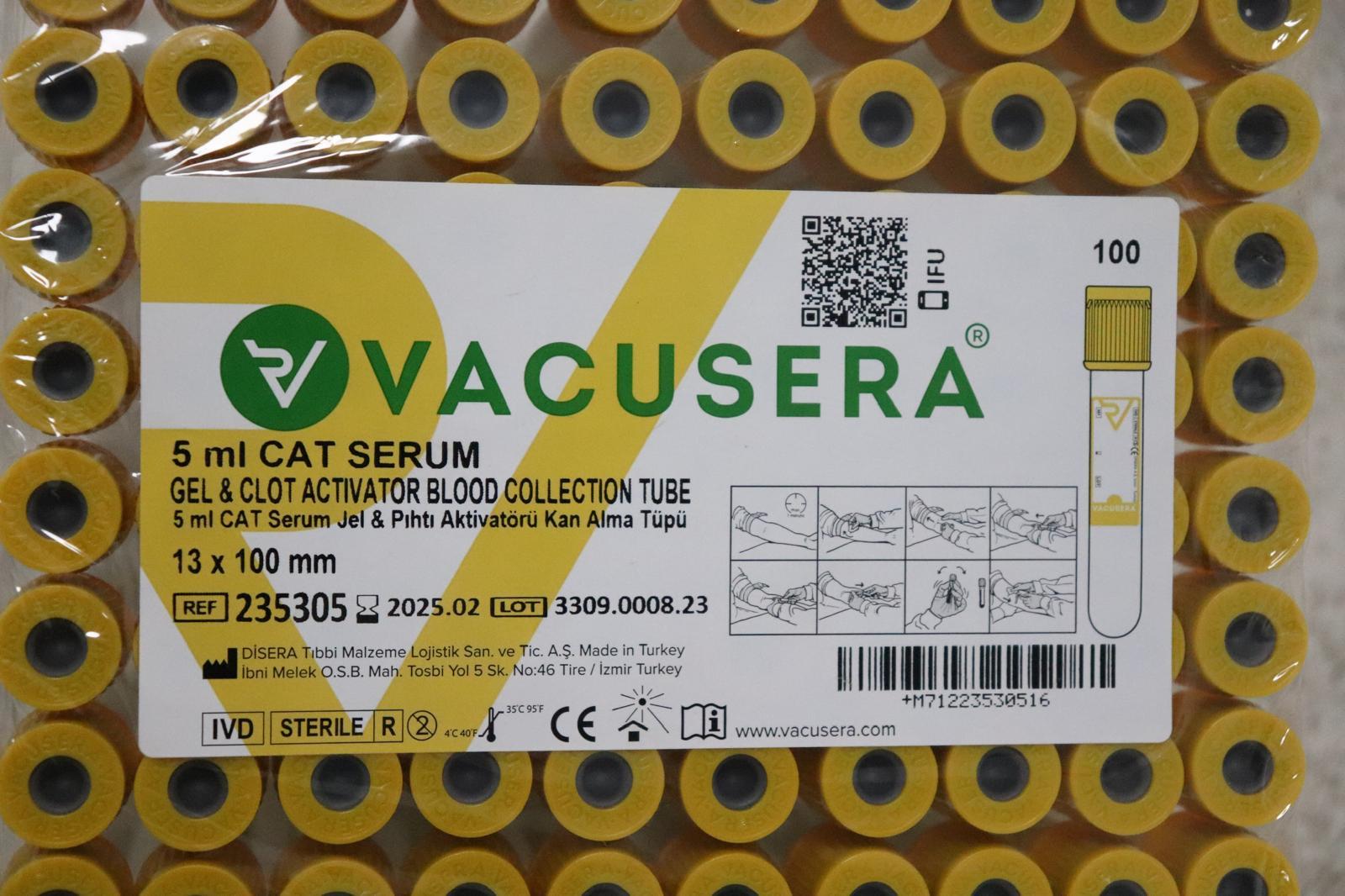 Vacusera 5 Ml Jelli Serum Tüpü 13X100 Mm 100'Lü