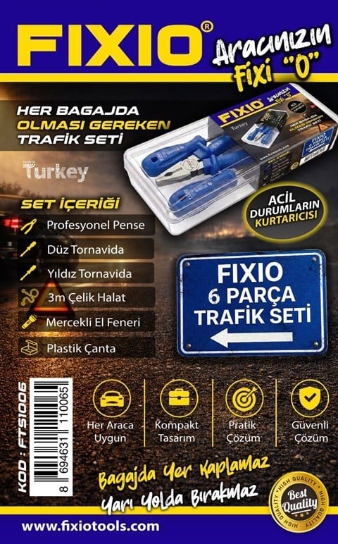 FIXIO OTO TRAFİK SETİ 6 PARÇA