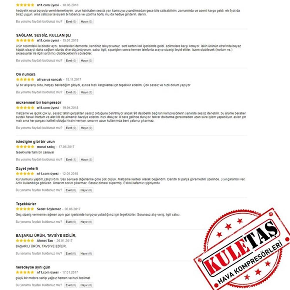KULETAŞ 9 LT SÜPER SESSİZ YAĞSIZ KOMPRESÖR