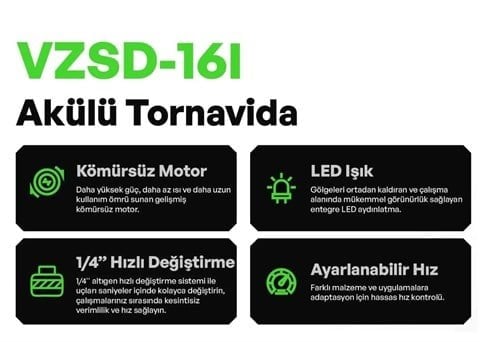 VOLTZ VZSD-16 20 V VİDALAMA MAKİNESİ