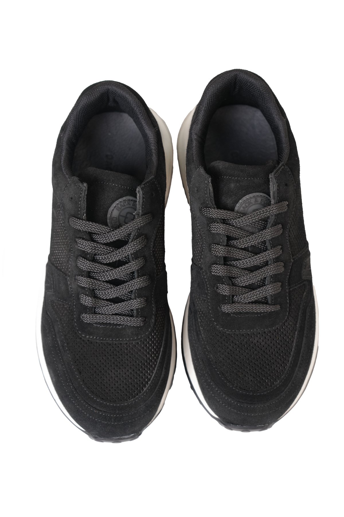 %100 Süet Deri Termo Taban Siyah Sneaker Ayakkabı