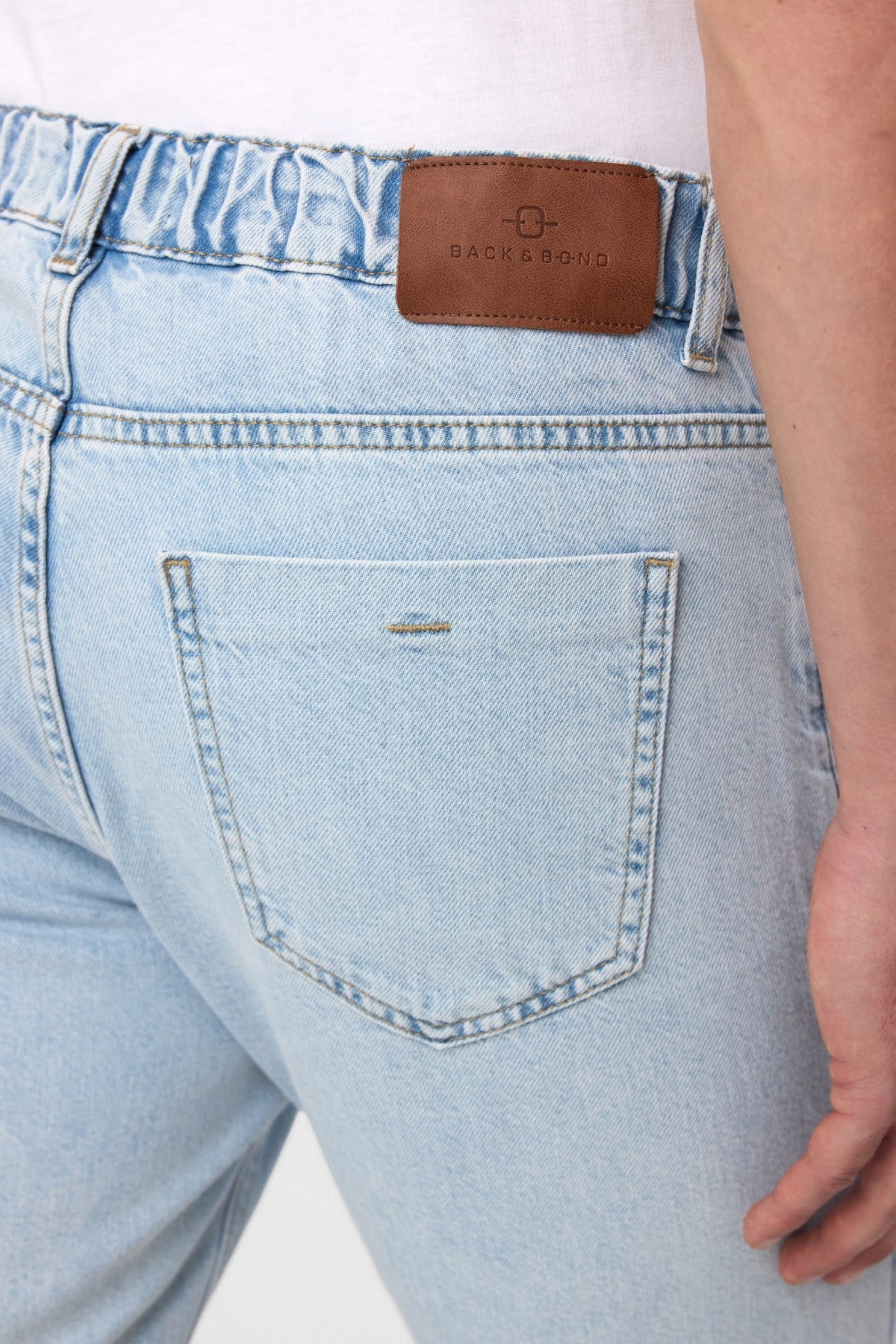 Bel Lastikli Yıkamalı Denim
