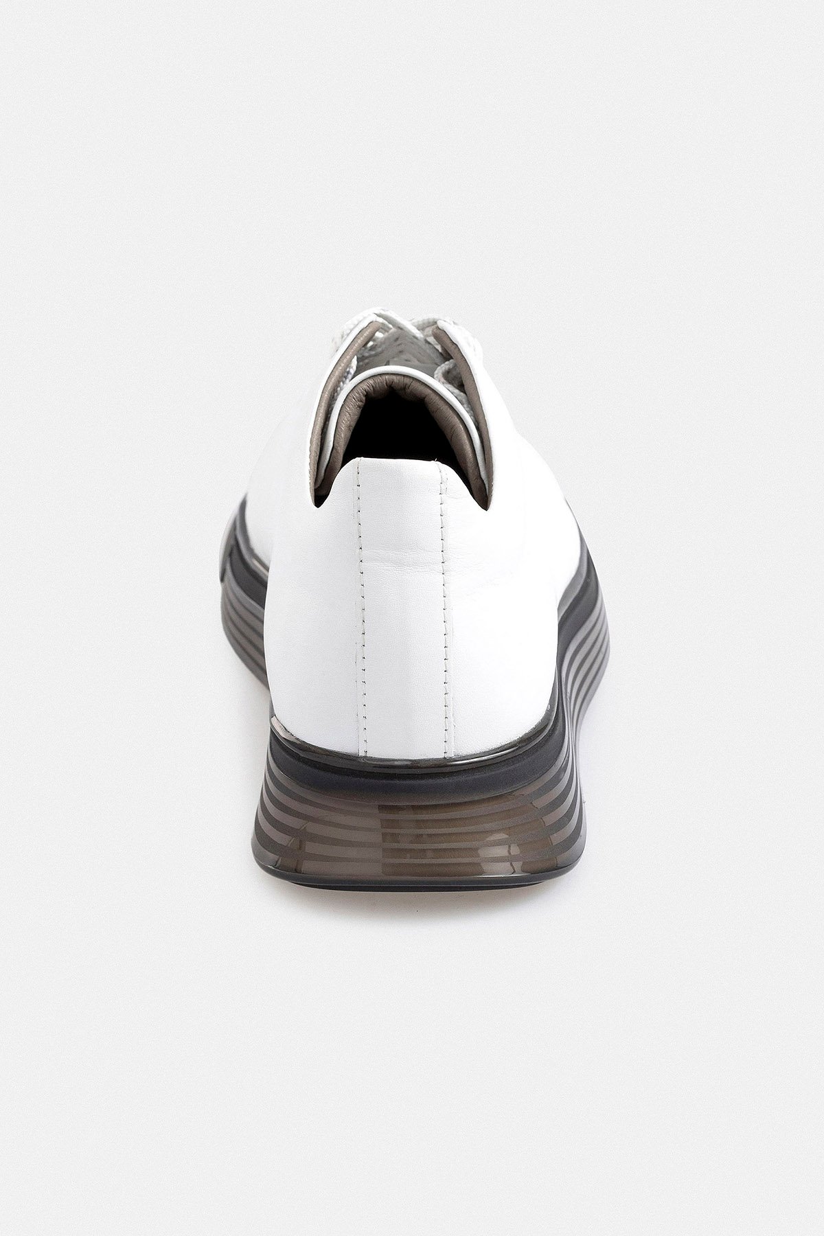 Beyaz Deri Sneaker Ayakkabı
