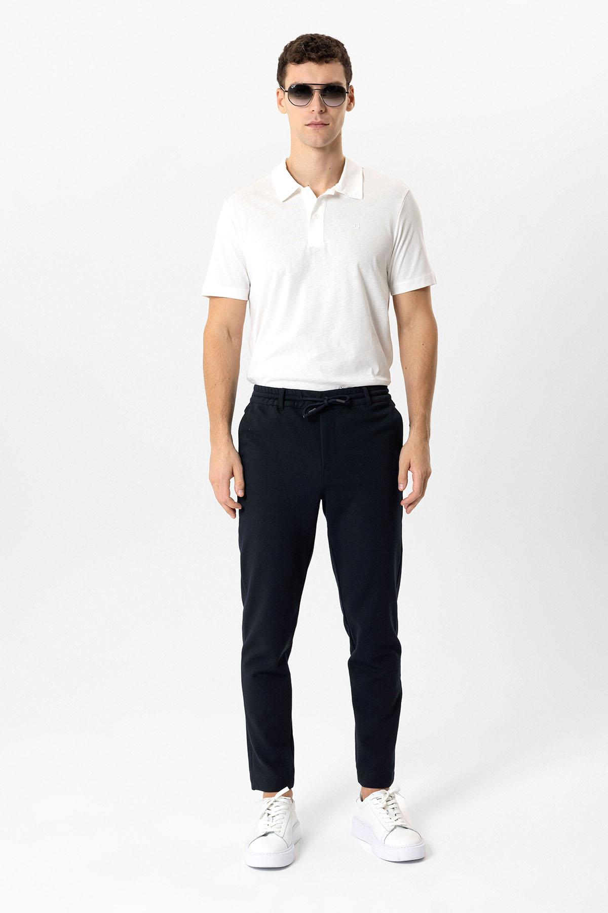 Beyaz Regular Fit %100 Pamuk Polo Yaka Tişört