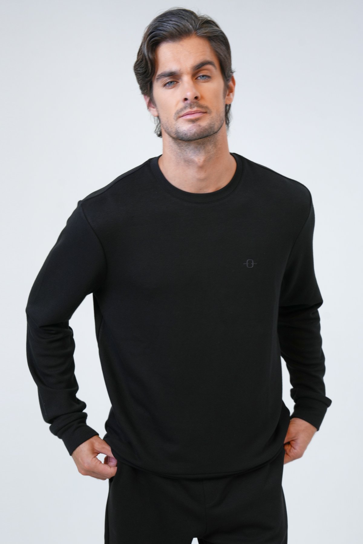 BİSİKLET YAKA BASKILI SWEAT