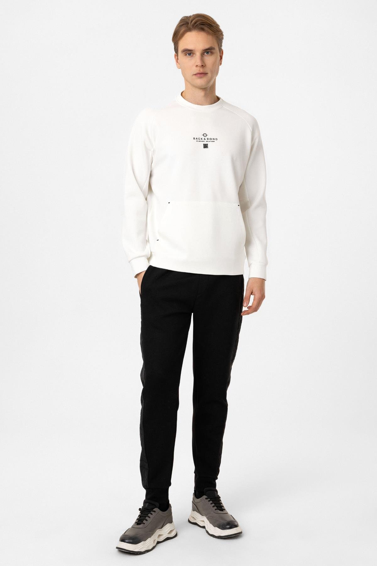 Bisiklet Yaka Kangru Cepli Regular Fit  Sweatshirt
