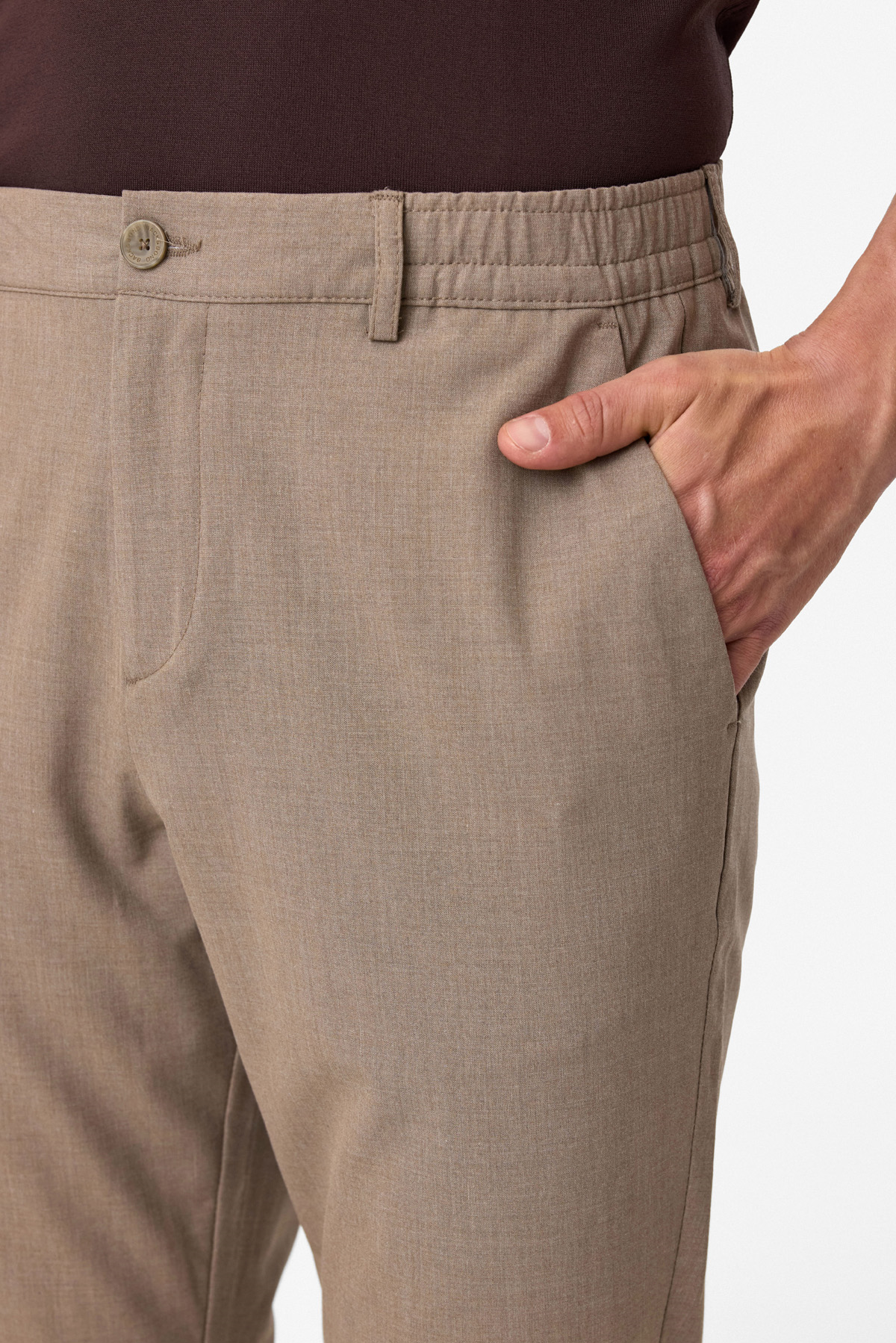 Comfort Fit Kahve Jogger Pantolon