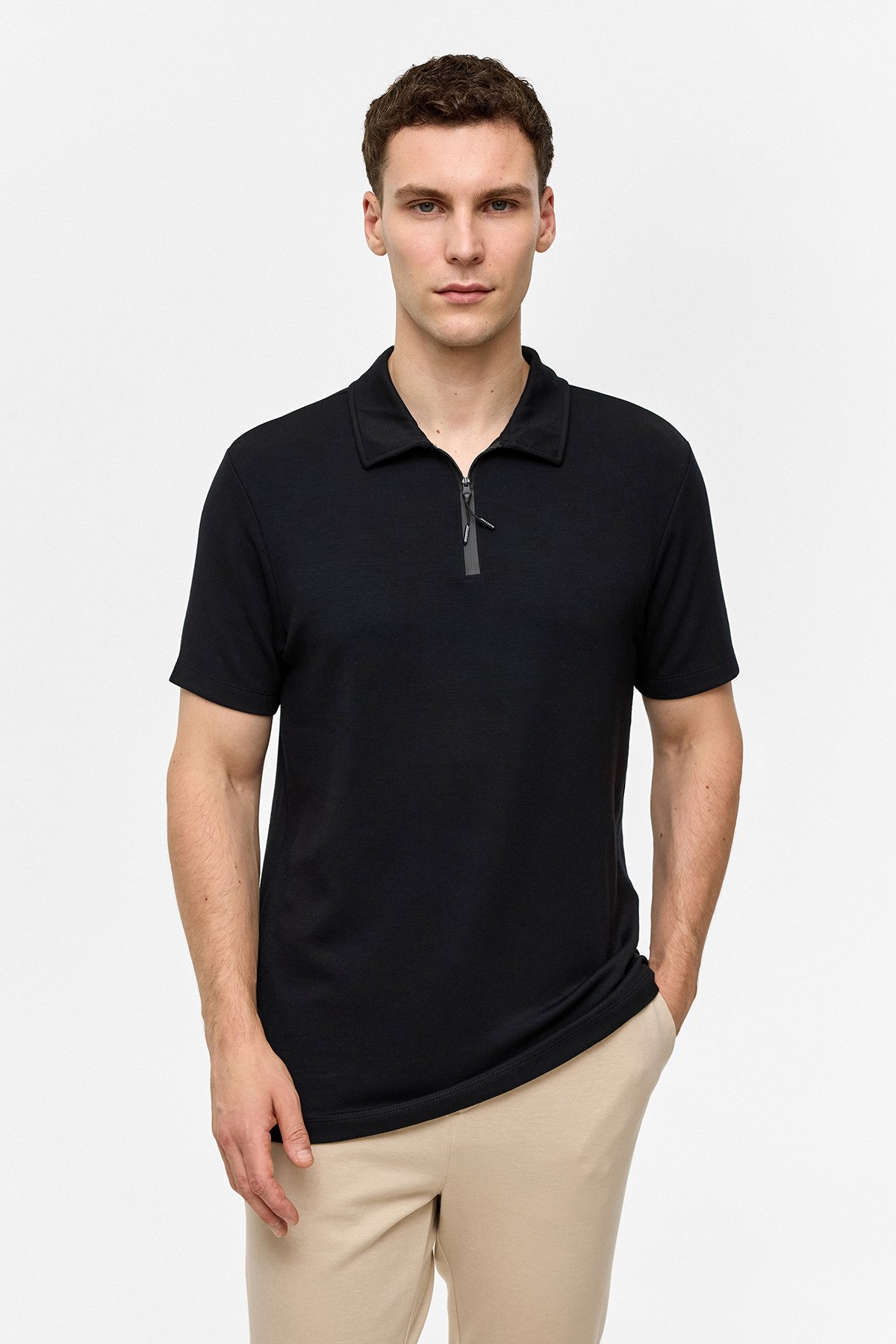 FERMUARLI POLO YAKA TSHIRT