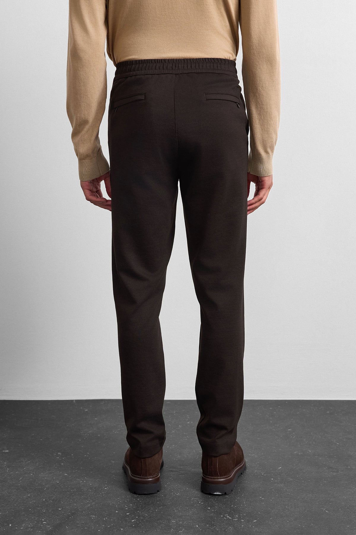 Kahve Regular Fit Örme Pike Jogger Pantolon