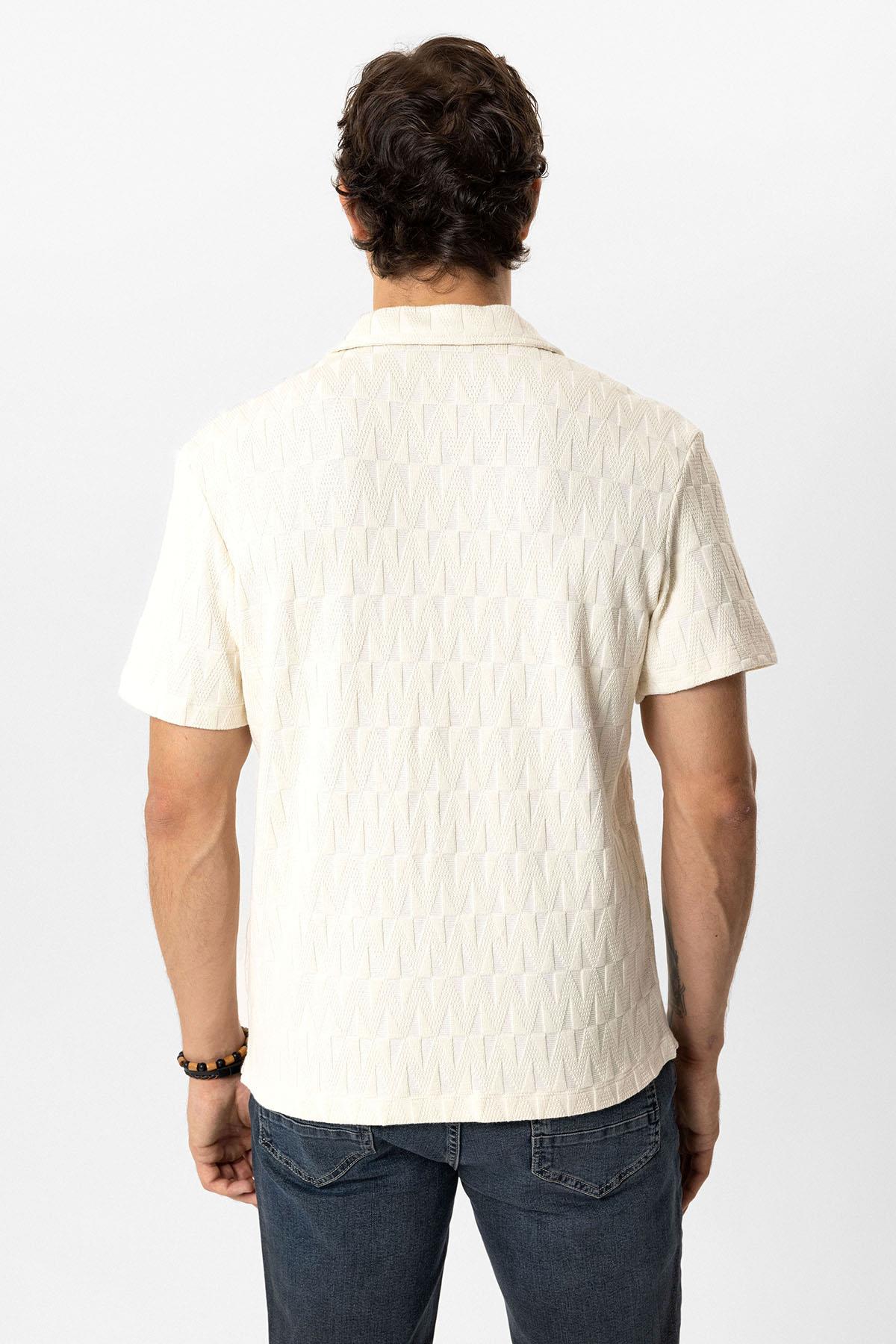 KÜBA YAKA ÖRME GÖMLEK