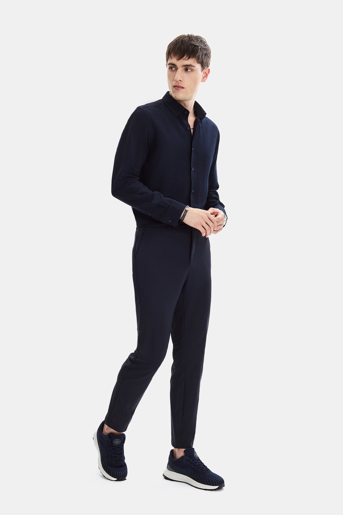 Lacivert Comfort Fit Jogger Pantolon
